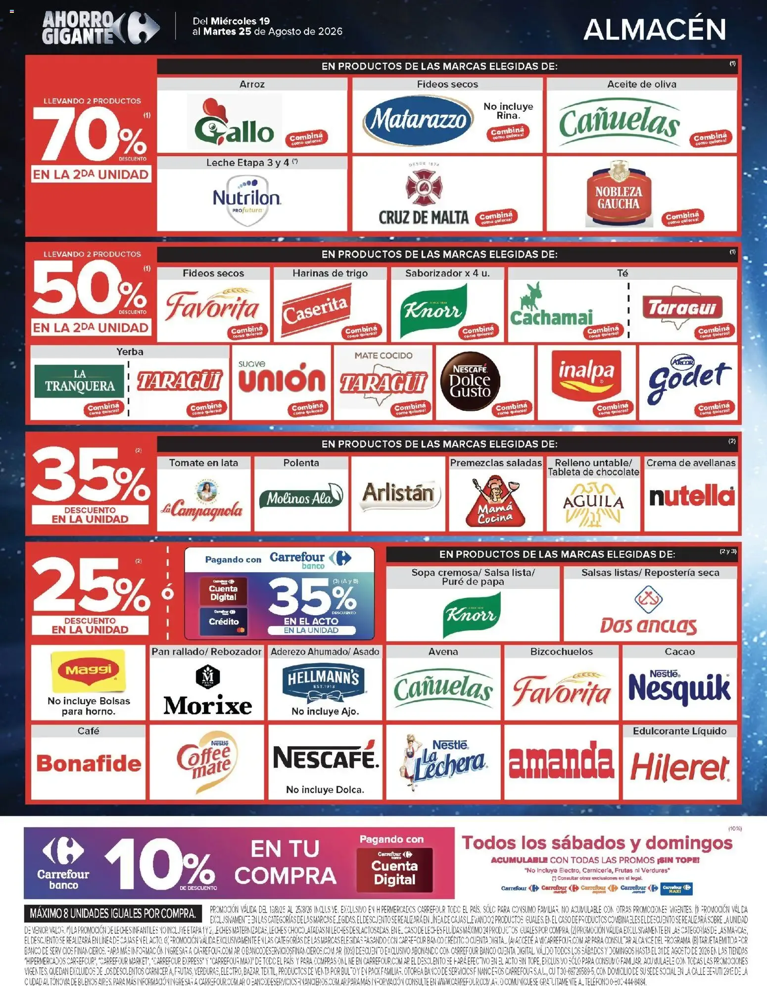 Ofertas de Carrefour Ahorro Gigante: Ofertas Hiper y Market 19 de agosto al 25 de agosto 2026 - Página 6 del catálogo