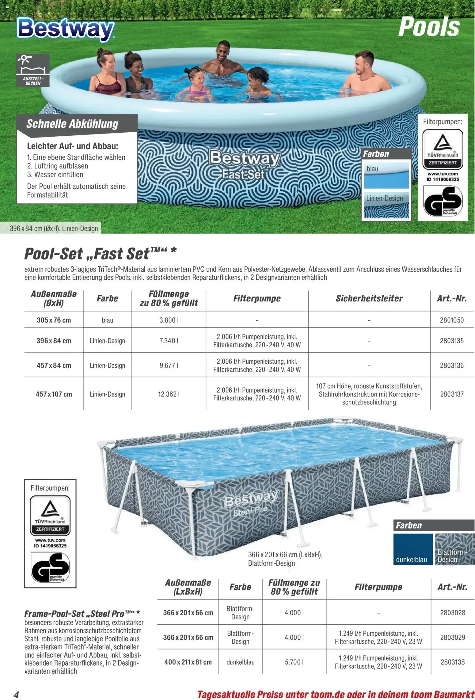 Toom Baumarkt - Pool, Sauna & Klima 2026 (ab 14.03.2026) zum Blättern von 14. März bis 30. Juni 2026 - Prospekt seite 4