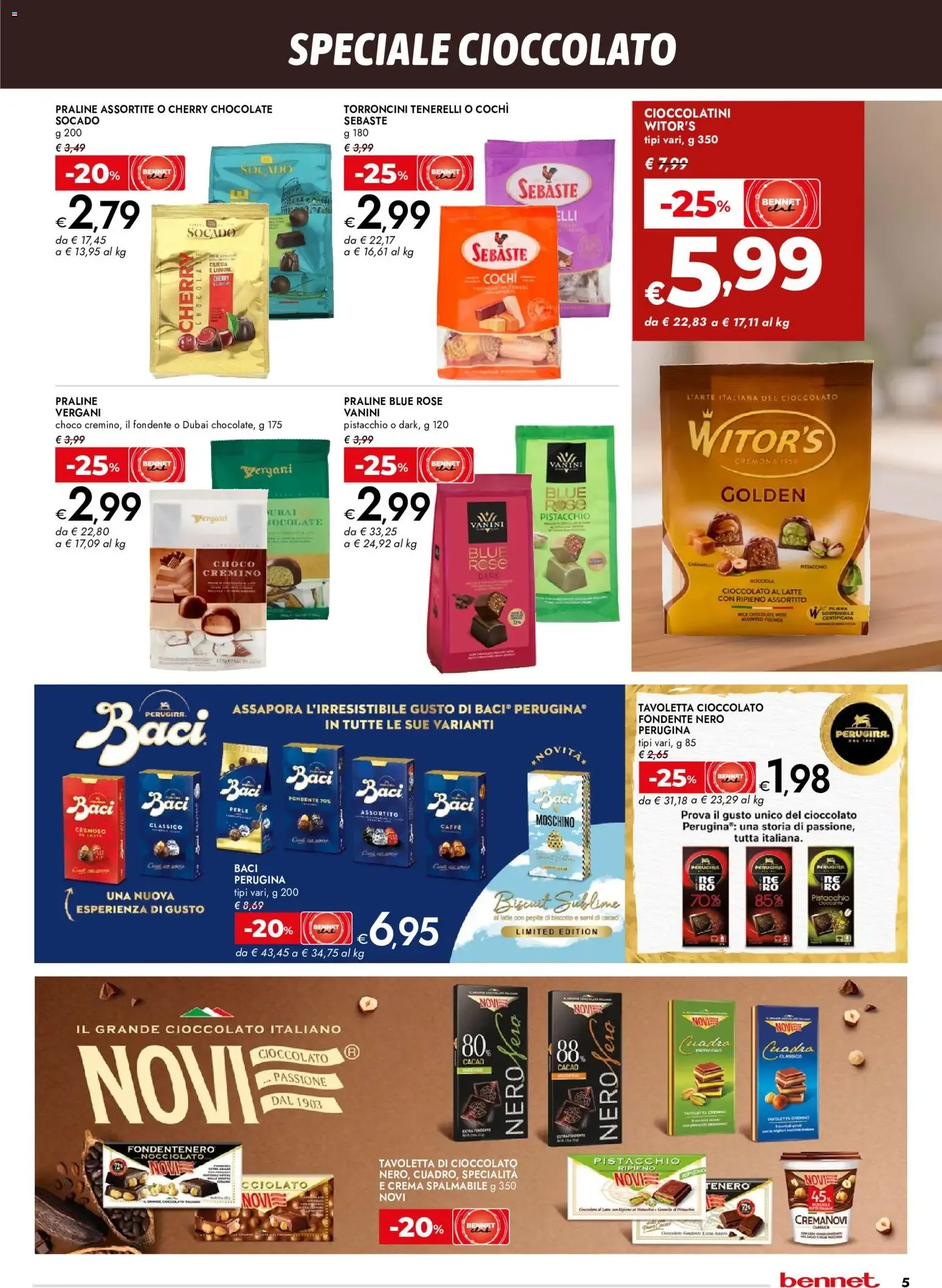 Nuovo bennet volantino Cioccolato che bontà dal 29/10/2026 > offerte anteprima 🛍️ da 29 ottobre a 11 novembre di 2026 - Pagina del volantino 5