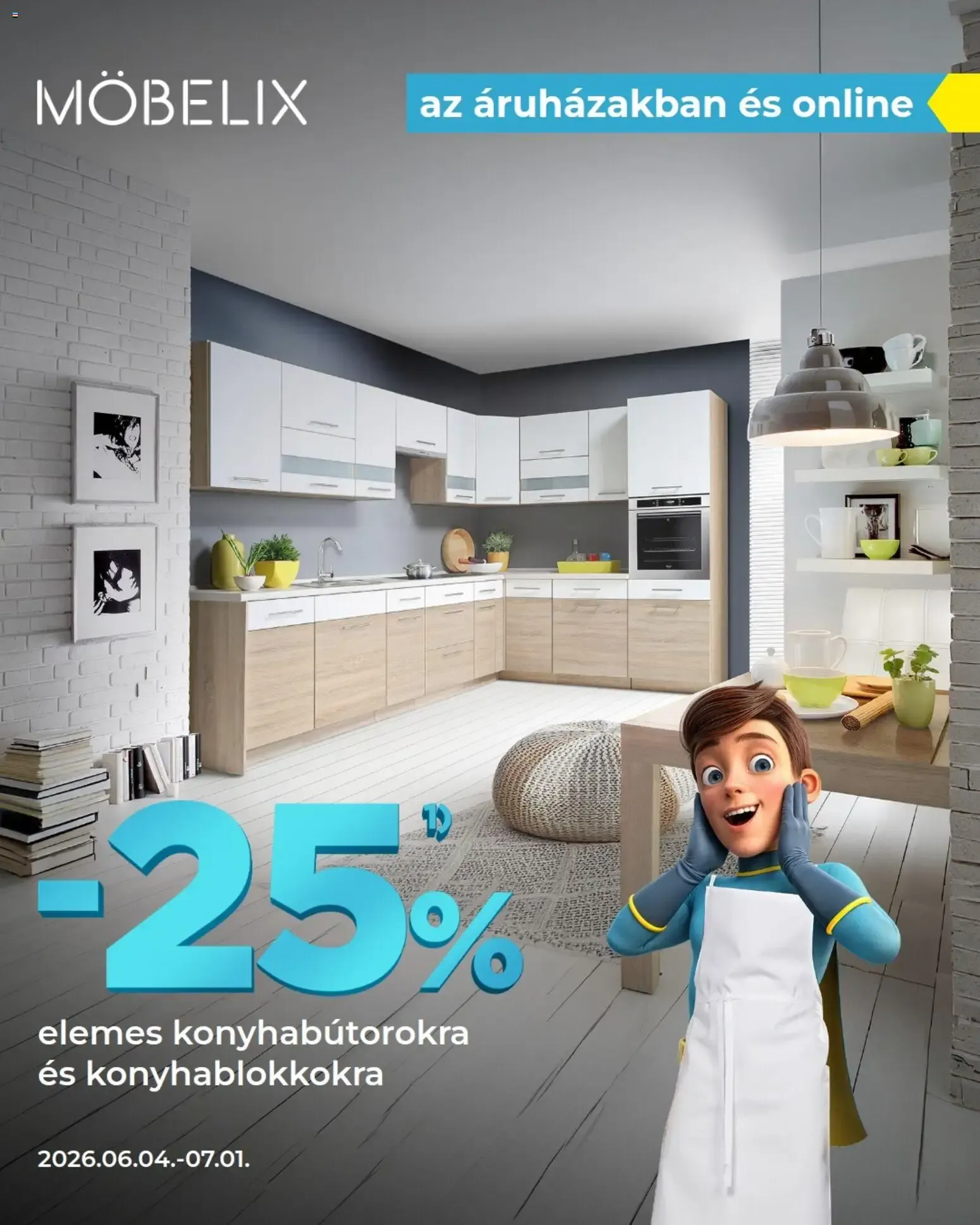 Katalógus Möbelix: -25% en muebles y bloques de cocina június 4.-tól július 1.-ig 2026. - Oldal 1