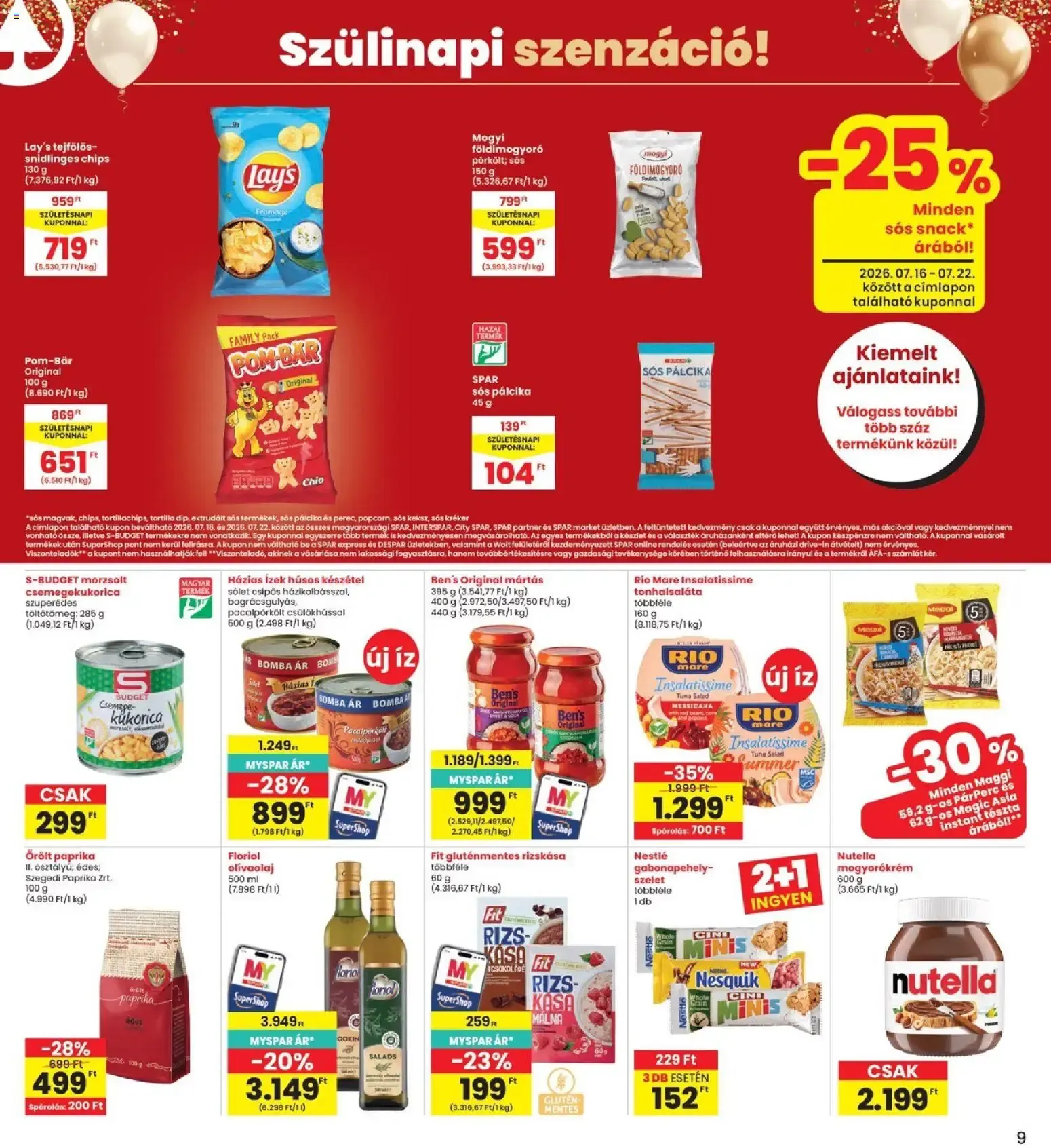 Katalógus Interspar akciós újság - 2026.07.16. -tól/töl > akció, lapozható szórólap 🛍️ július 16.-tól július 22.-ig 2026. - Oldal 9