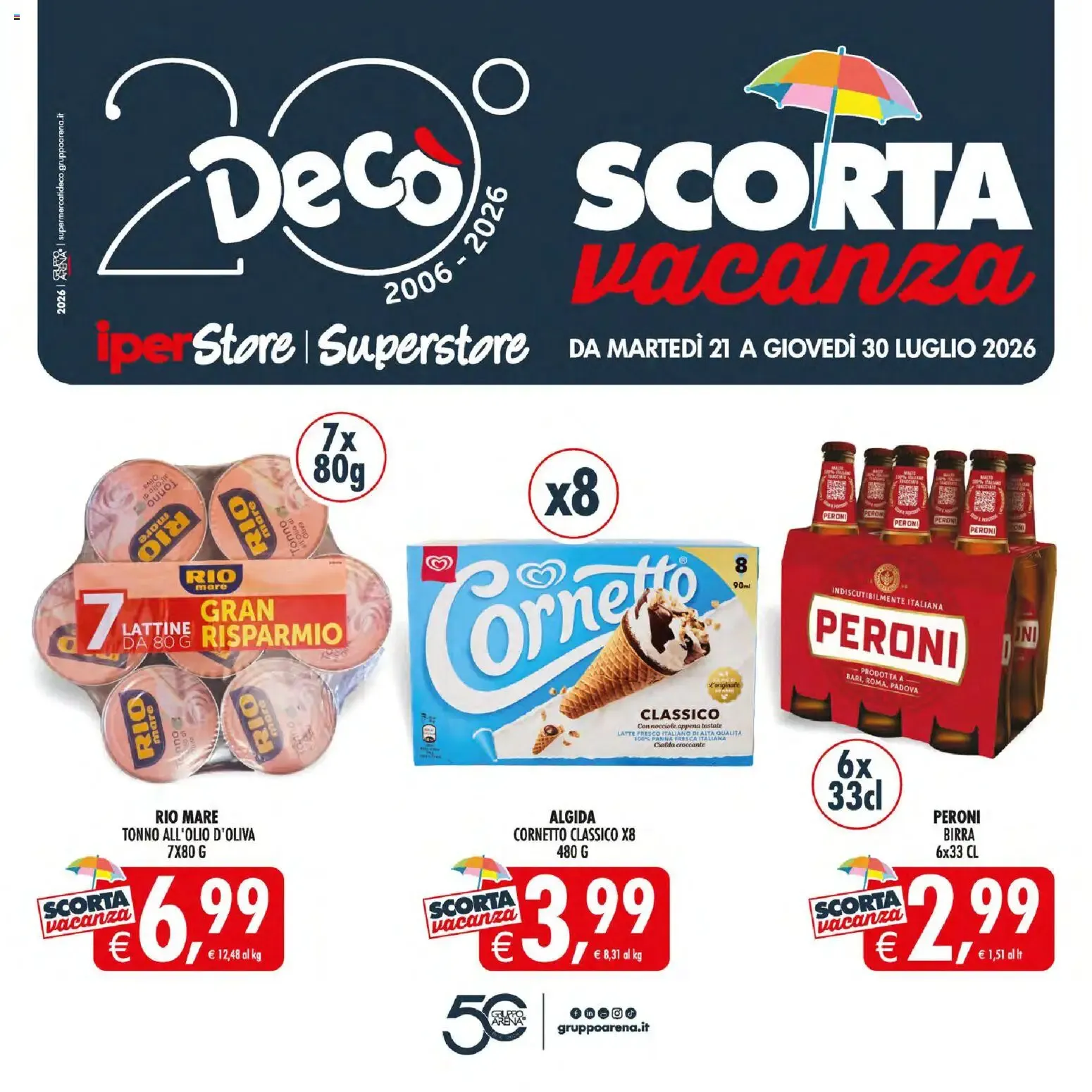 Decò volantino iperStore Superstore - Scorta Vacanza da 21 luglio a 30 luglio di 2026 - Pagina del volantino 1