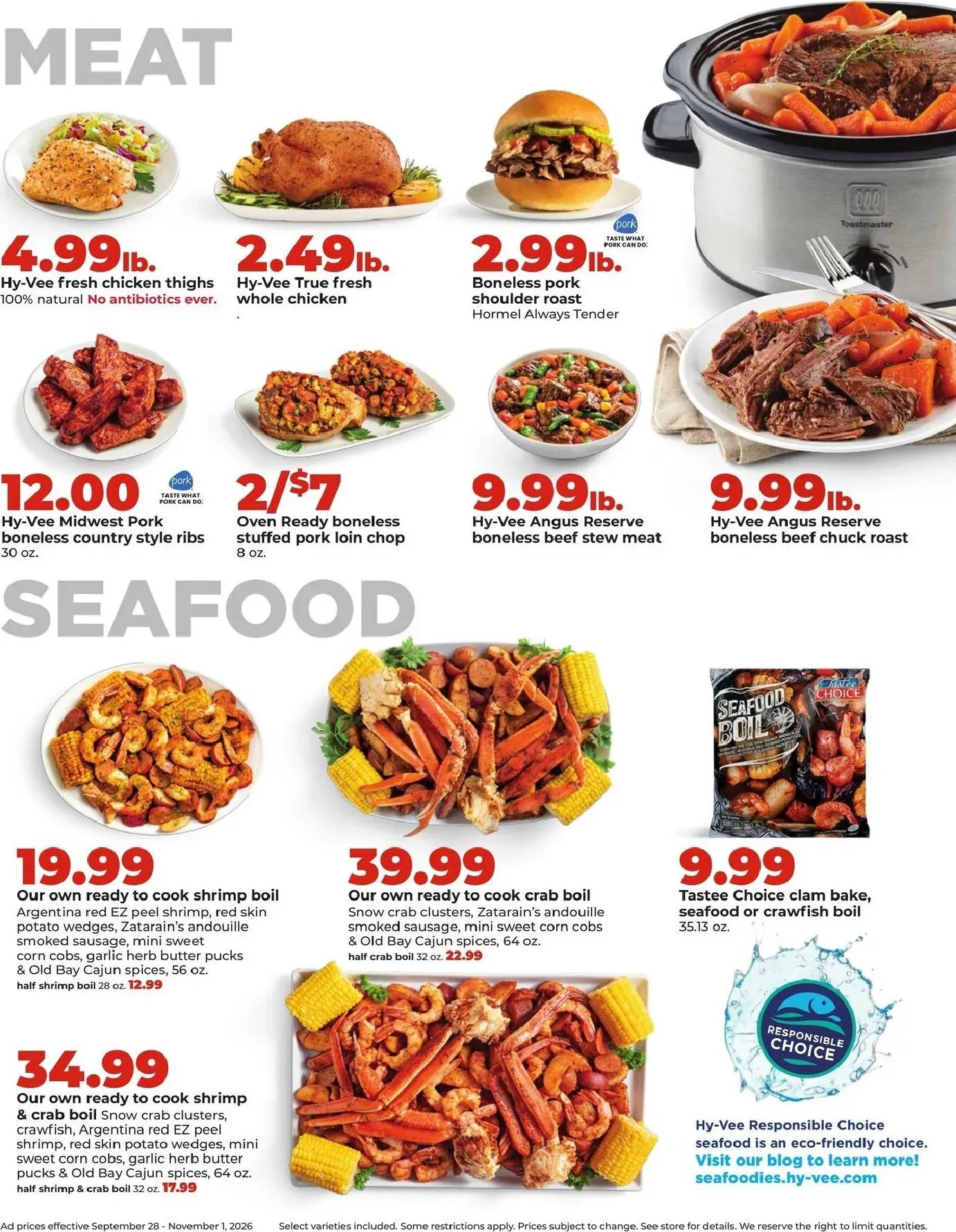 Weekly promotion Current Hy Vee - Deals Good ALL Month Long leaflet valid from Monday 09/28/2026 to Sunday 11/01/2026 spanning from September 28 to November 1 2026 - Page 5 for Catalogue 365