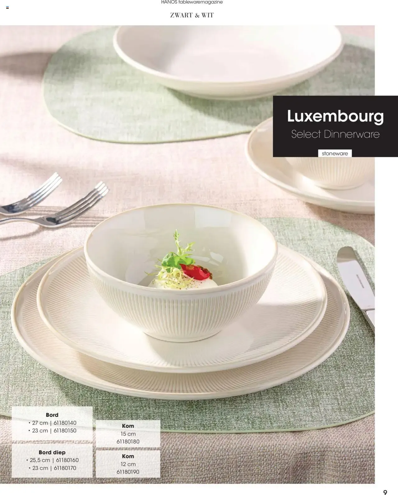 Hét TABLEWARE magazine voor de horeca van 1 september tot 31 december 2026 - Folder pagina 9