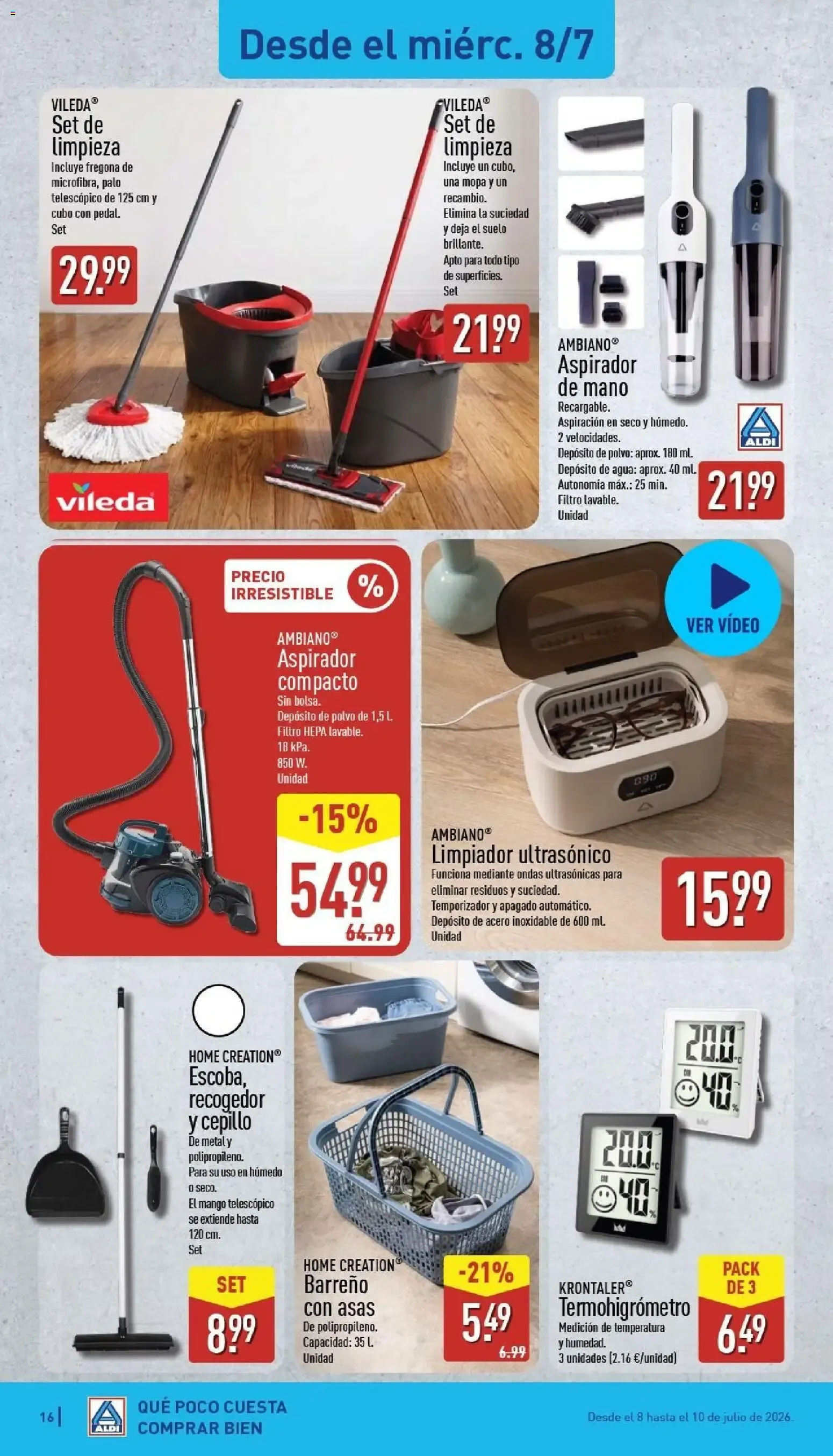 Catálogo de Aldi: Un Baño de Frescura al Mejor Precio 6 de julio al 12 de julio 2026 - Página 16