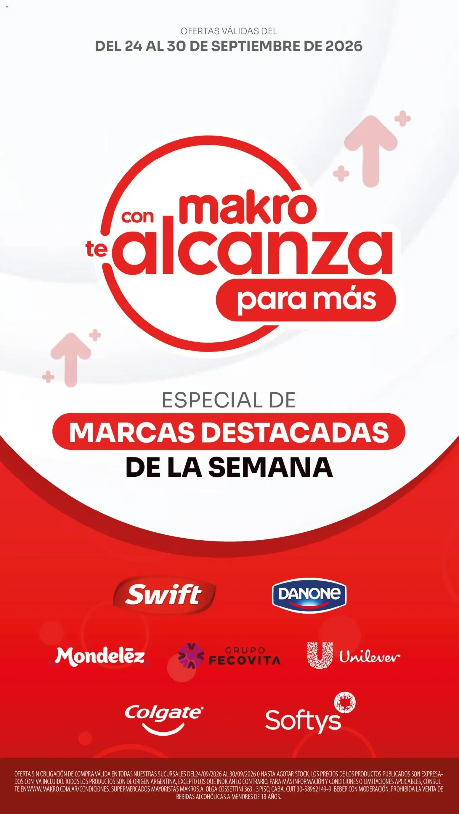 Ofertas de Makro - Ofertas especiales del 24/09/2026 - 30/09/2026 24 de septiembre al 30 de septiembre 2026 - Página 1 del catálogo