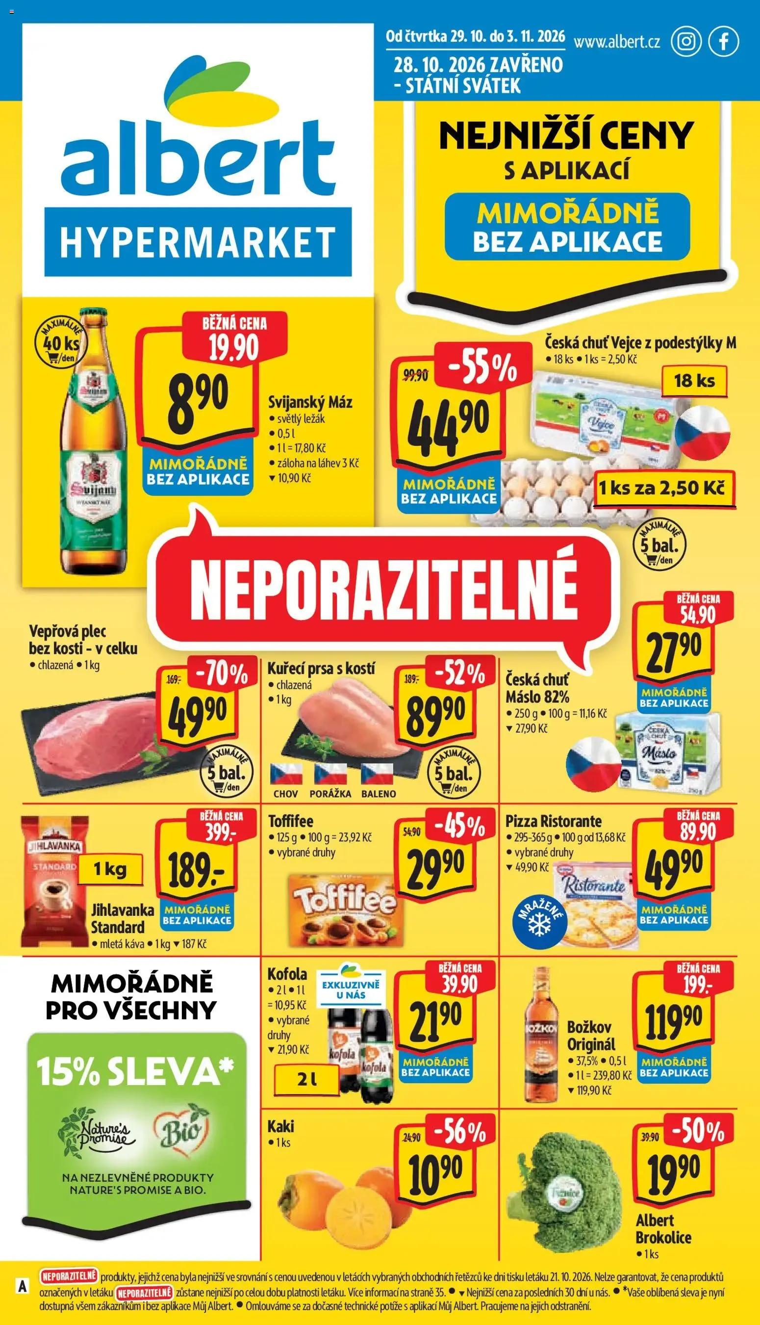 Albert leták - Hypermarket od 28.10.2026 - Akční leták - 29. října 3. listopadu 2026 - Page 1