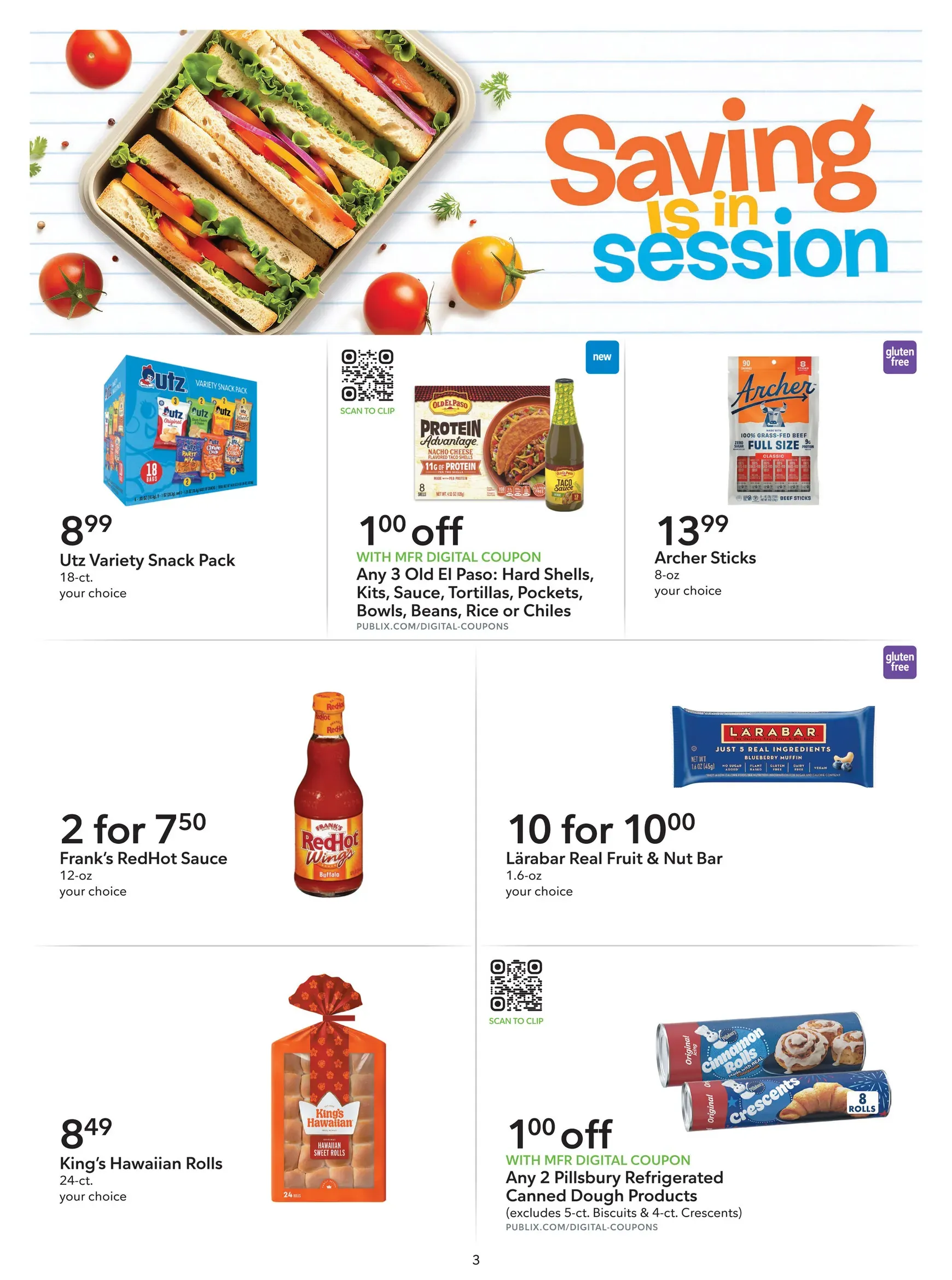Weekly promotion Current Publix - Extra Savings leaflet valid from Thursday 08/13/2026 to Wednesday 08/26/2026 spanning from August 13 to August 26 2026 - Page 3 for Catalogue 365