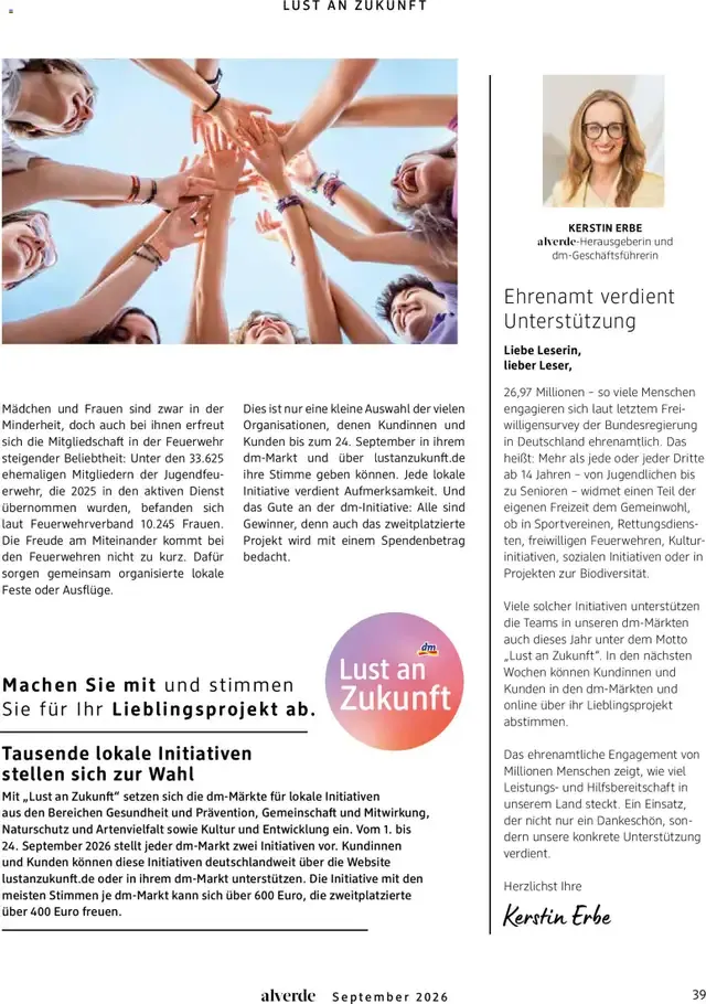 dm Magazin alverde von 1. September bis 30. September 2026 - Prospekt seite 39