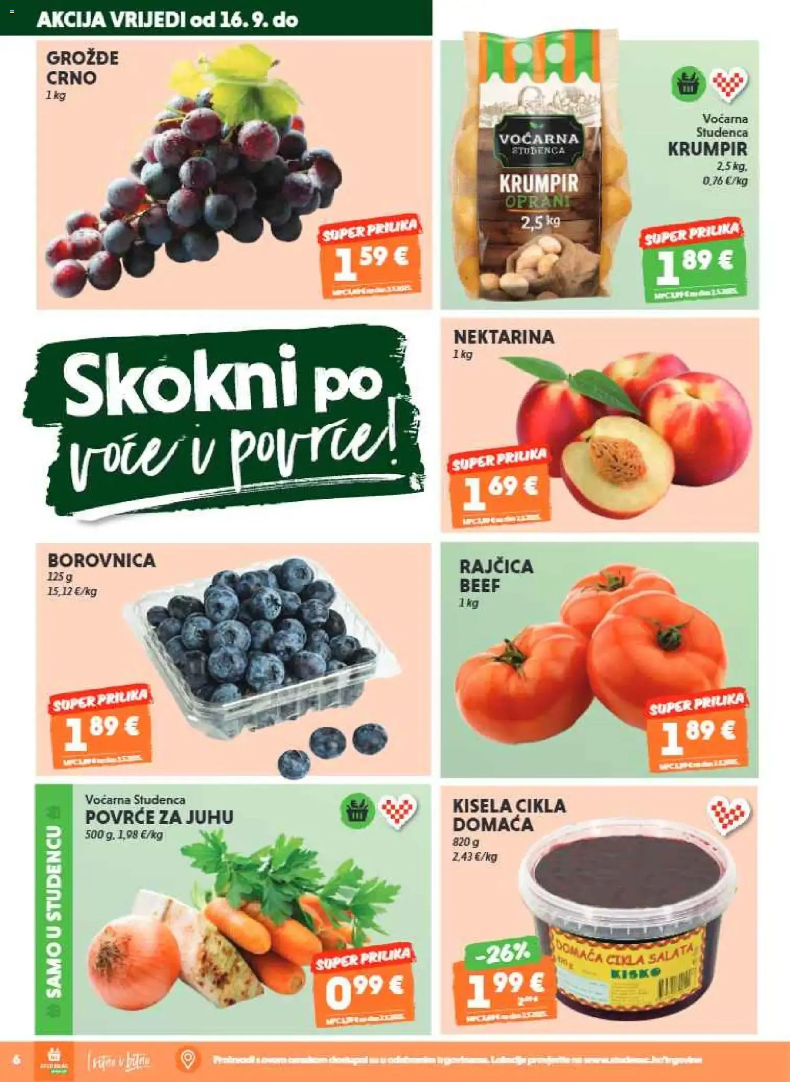 Katalog Studenac Market - Tjedna Akcija: Za tebe sitno, za njih bitno. od 16. rujna do 22. rujna 2026. - Pregled Stranica 6