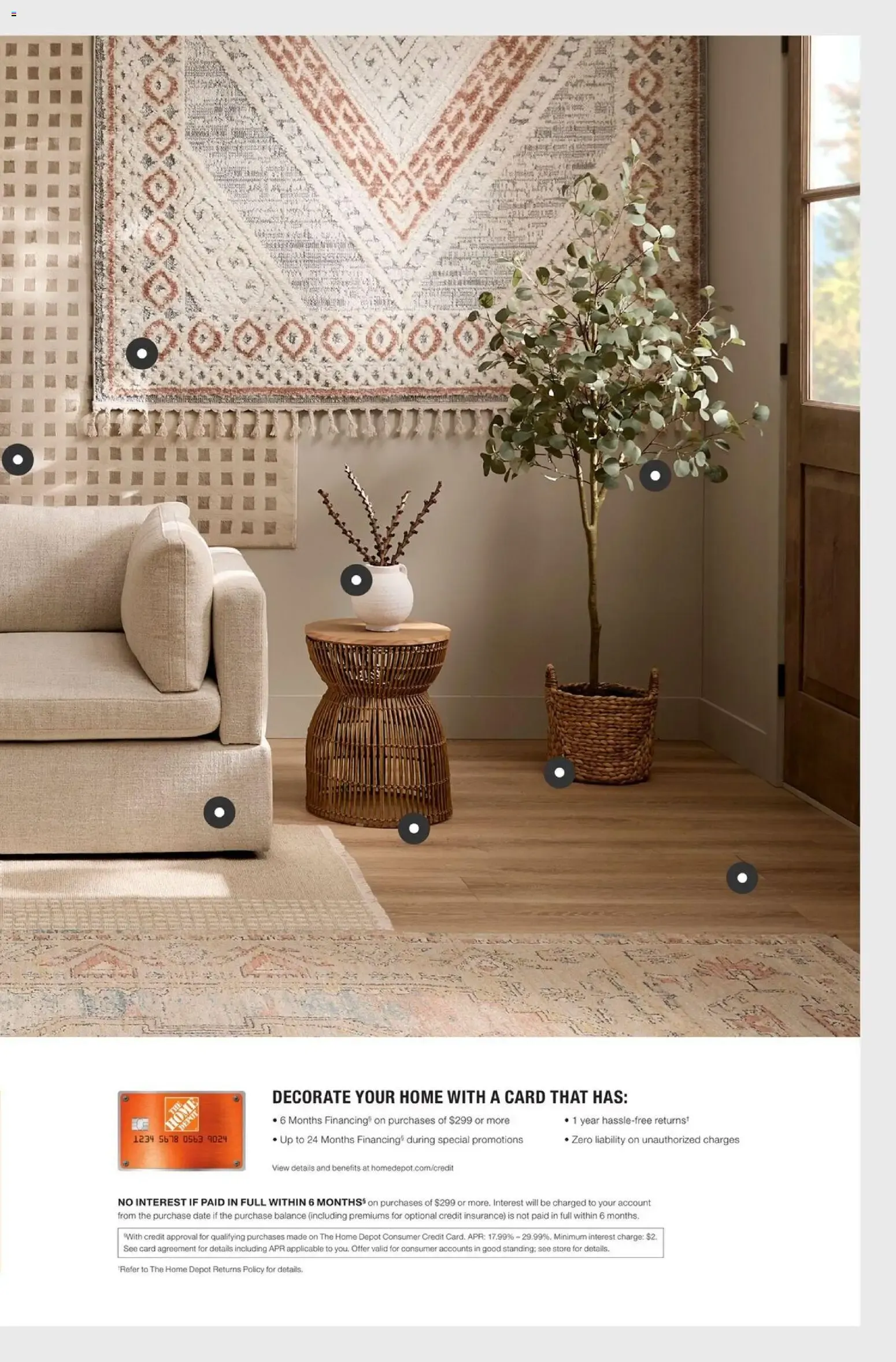Weekly promotion Home Depot: Beautifully Livable - Hasta 30% OFF en muebles y decoración spanning from August 20 to September 7 2026 - Page 19 for Catalogue 365