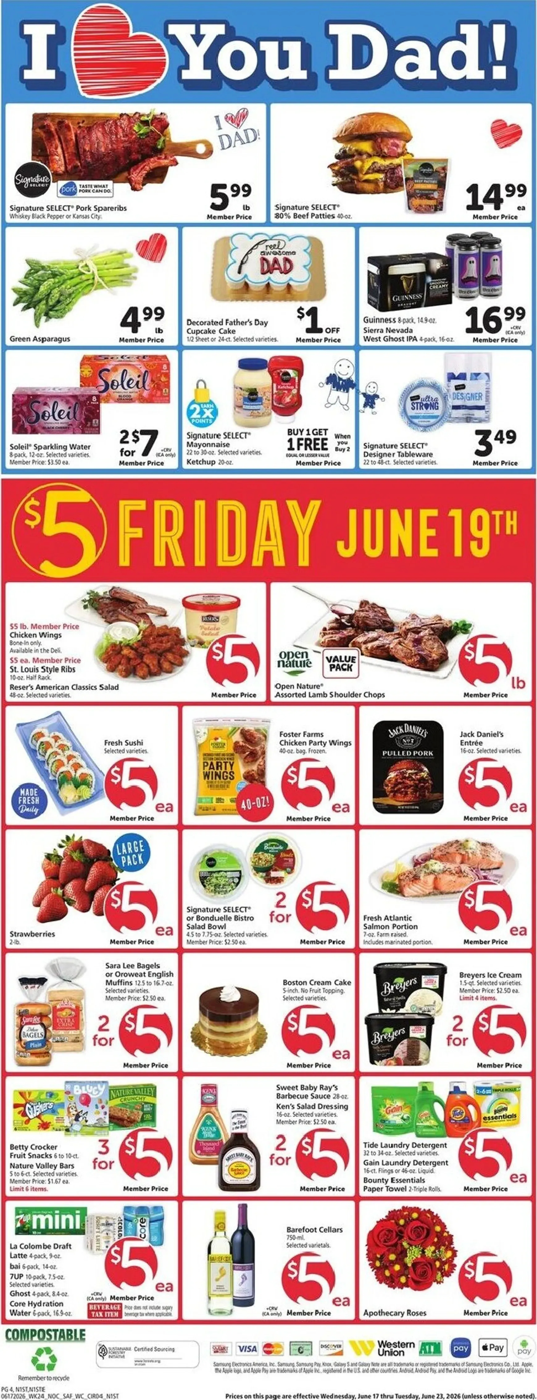 Weekly ad Current Safeway leaflet valid from Wednesday 06/17/2026 to Tuesday 06/23/2026 from June 17 to June 23 2026 - Page 4