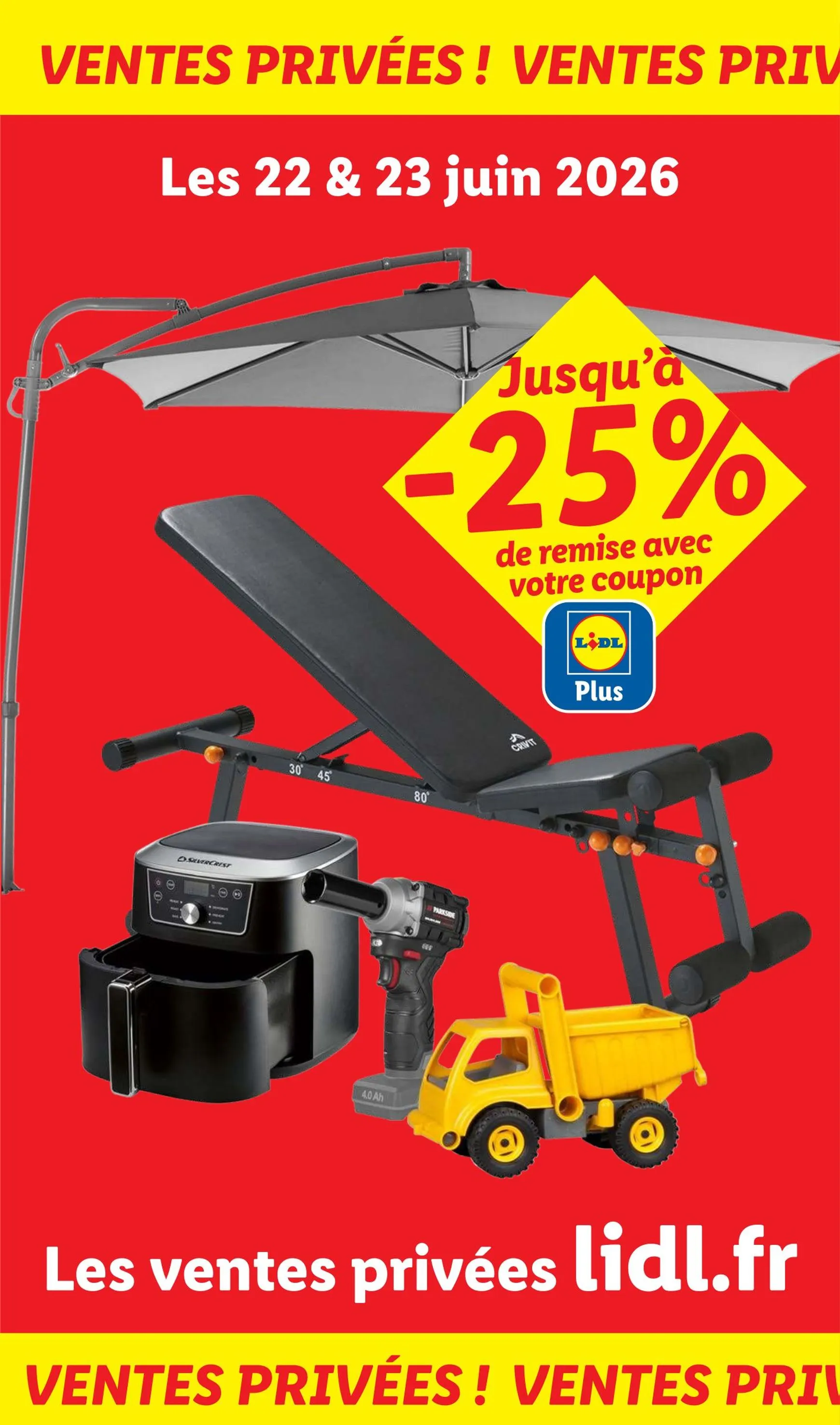 Current Lidl - Exclus Web leaflet valid from du lundi 22/06/2026 to de jeudi 25/06/2026 du 22 juin au 25 juin 2026 - Catalogue page 7