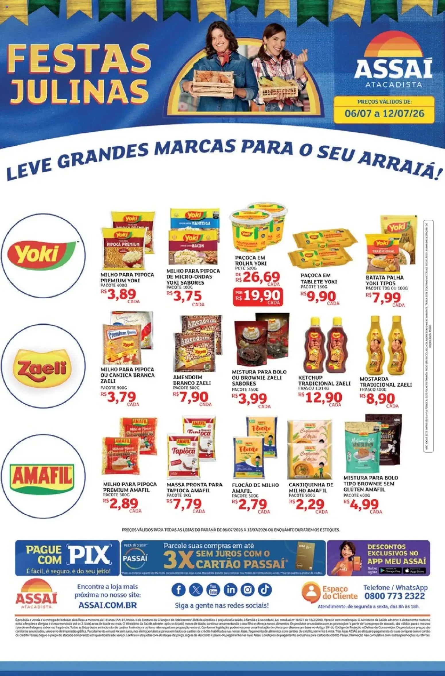 Encarte de Assaí Atacadista - Festas Julinas 6 de julho até 12 de julho 2026 - Pagina 1