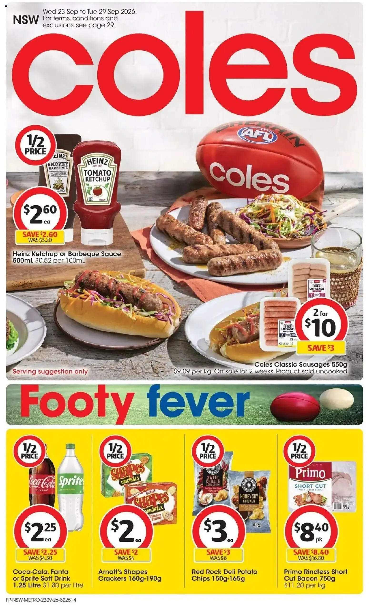 Coles | Footy Fever - Catalogue valid from 23 September to 29 September 2026 - page 1