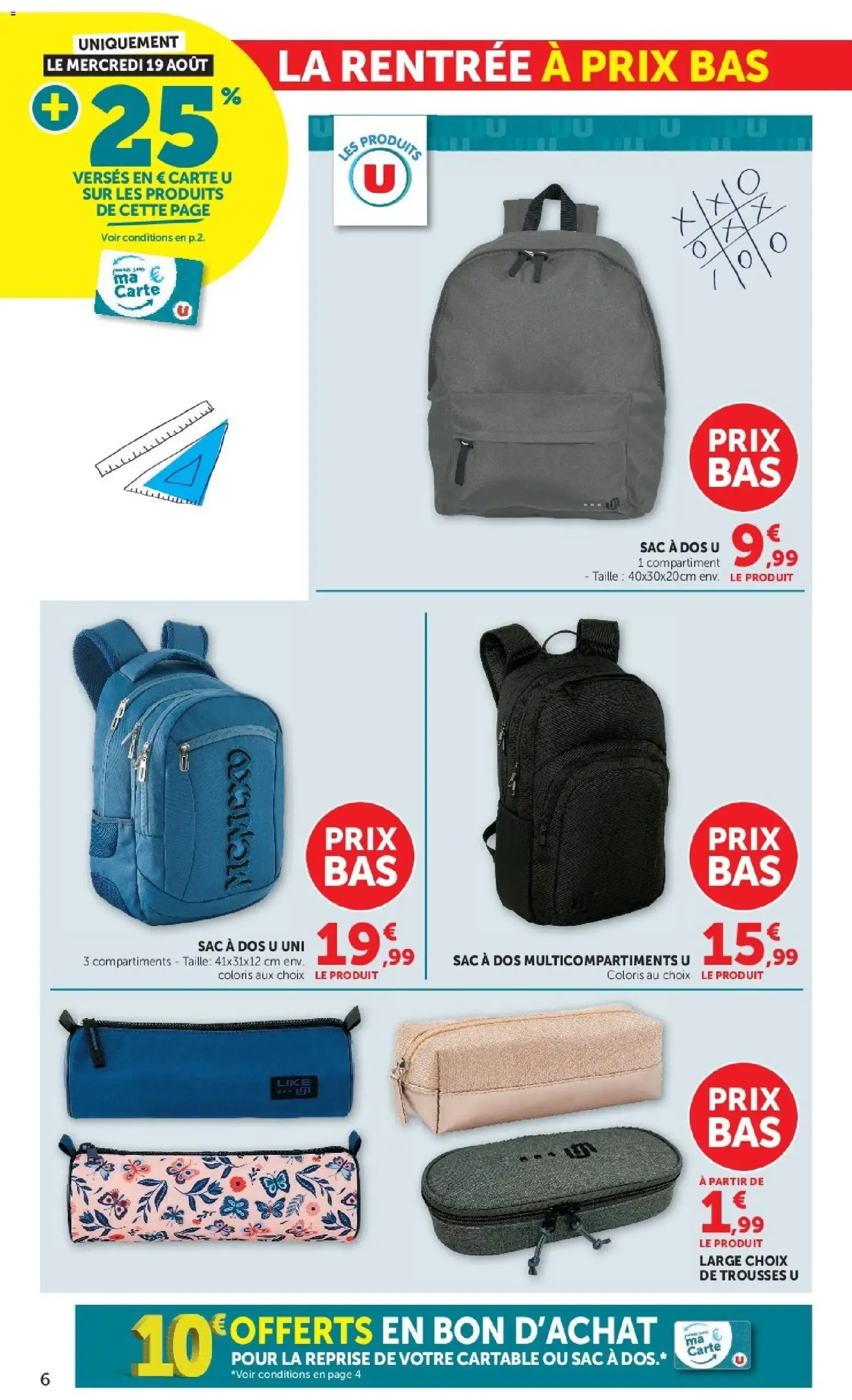 Super U - La rentrée à prix bas à partir du 11/08/2026 - promo en ligne du 11 août au 30 août 2026 - Catalogue page 6
