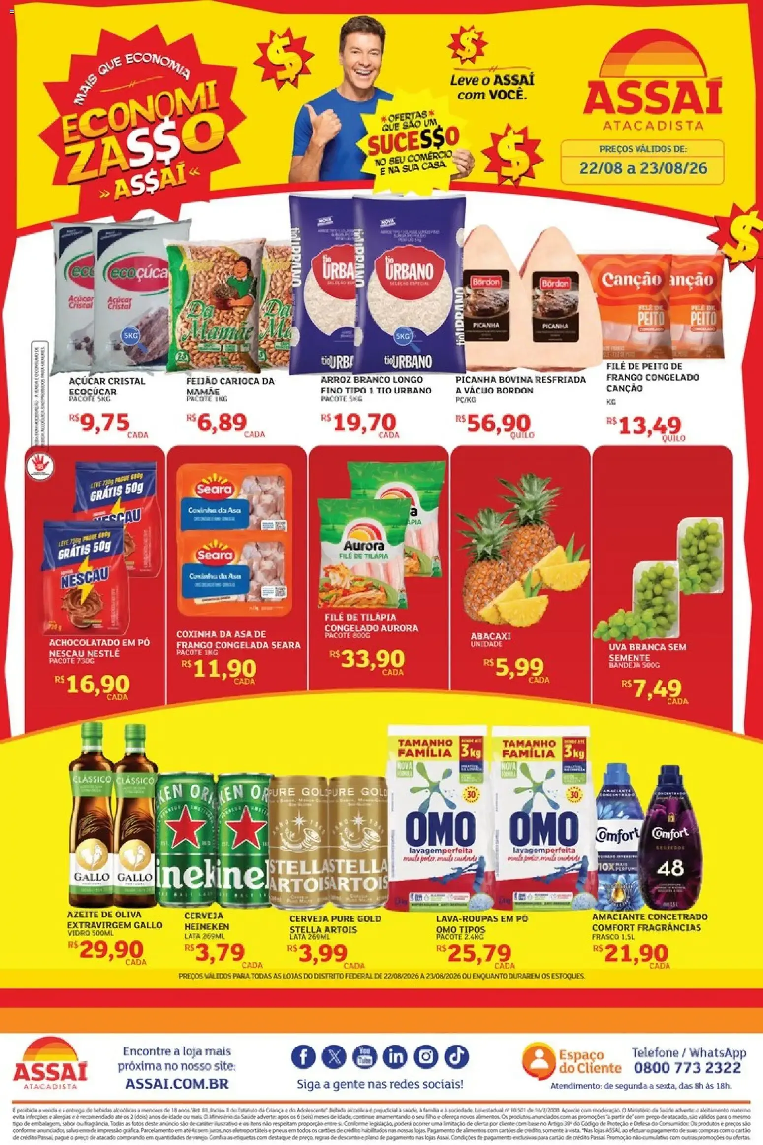 Encarte de Assaí Atacadista - Economizasso 22 de agosto até 23 de agosto 2026 - Pagina 1