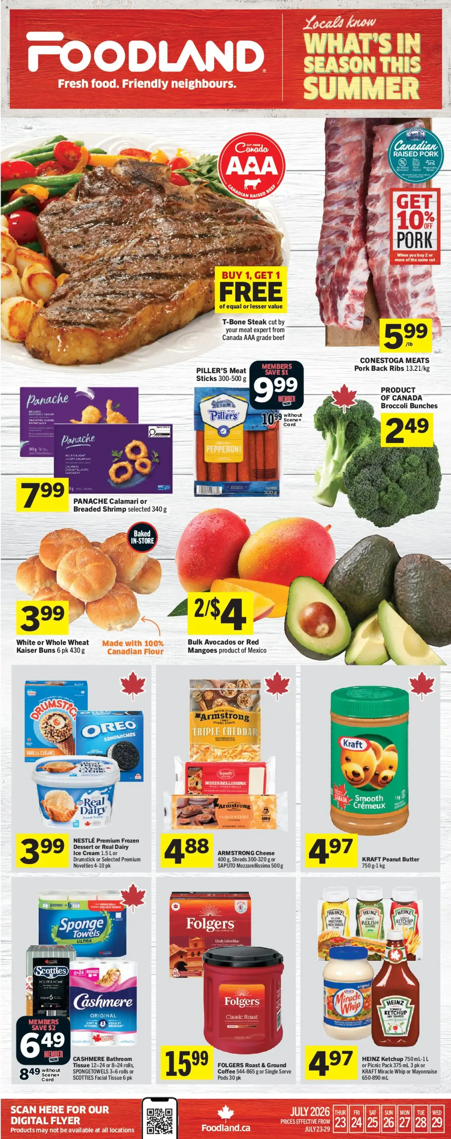 Foodland weekly flyer / circulaire from Jul 23, 2026 > weekly specials & deals from July 23 to July 29 2026 - flyer page 1