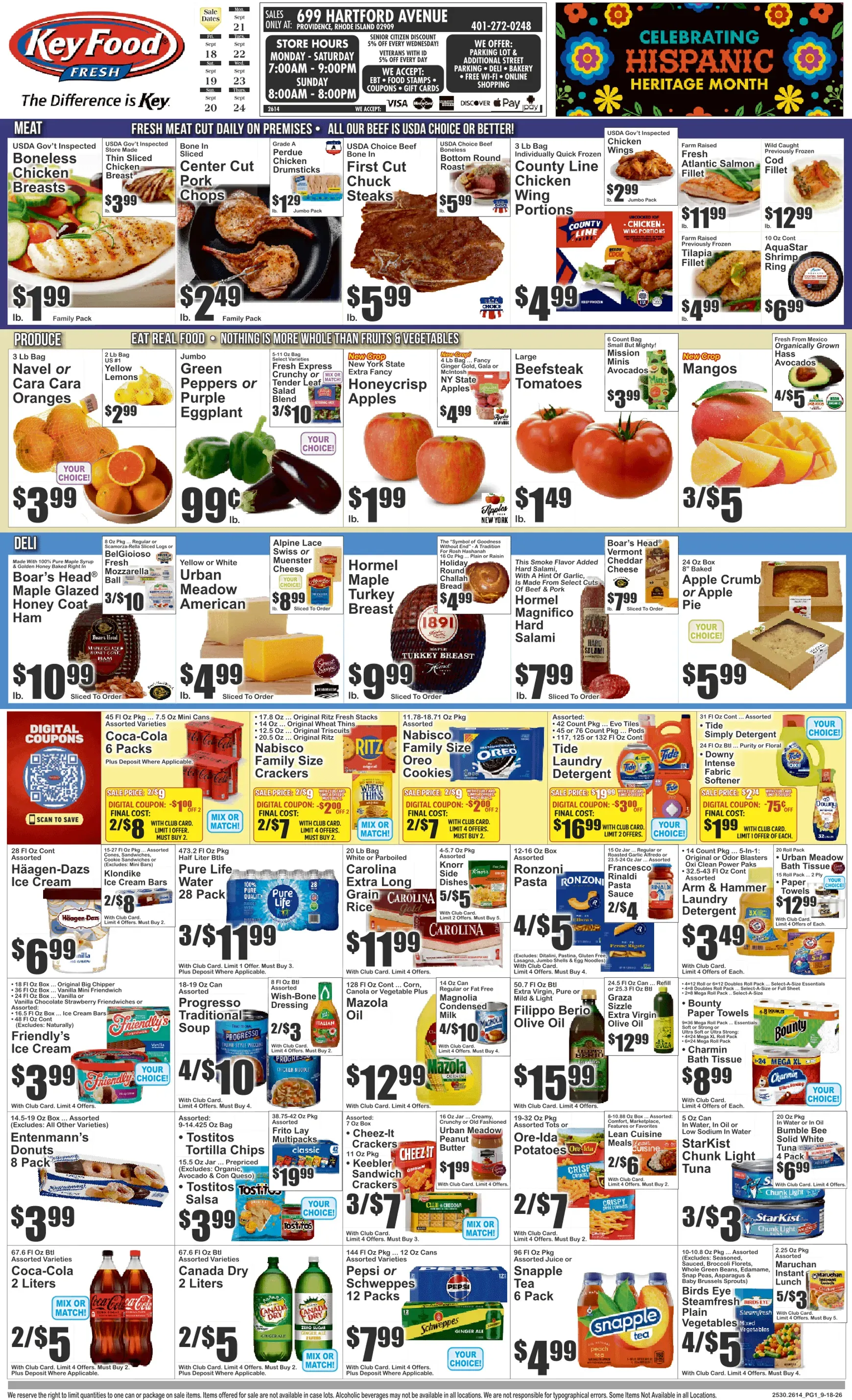 Weekly ad Current Key Food - Hartford Avenue leaflet valid from Friday 09/18/2026 to Thursday 09/24/2026 from September 18 to September 24 2026 - Page 1