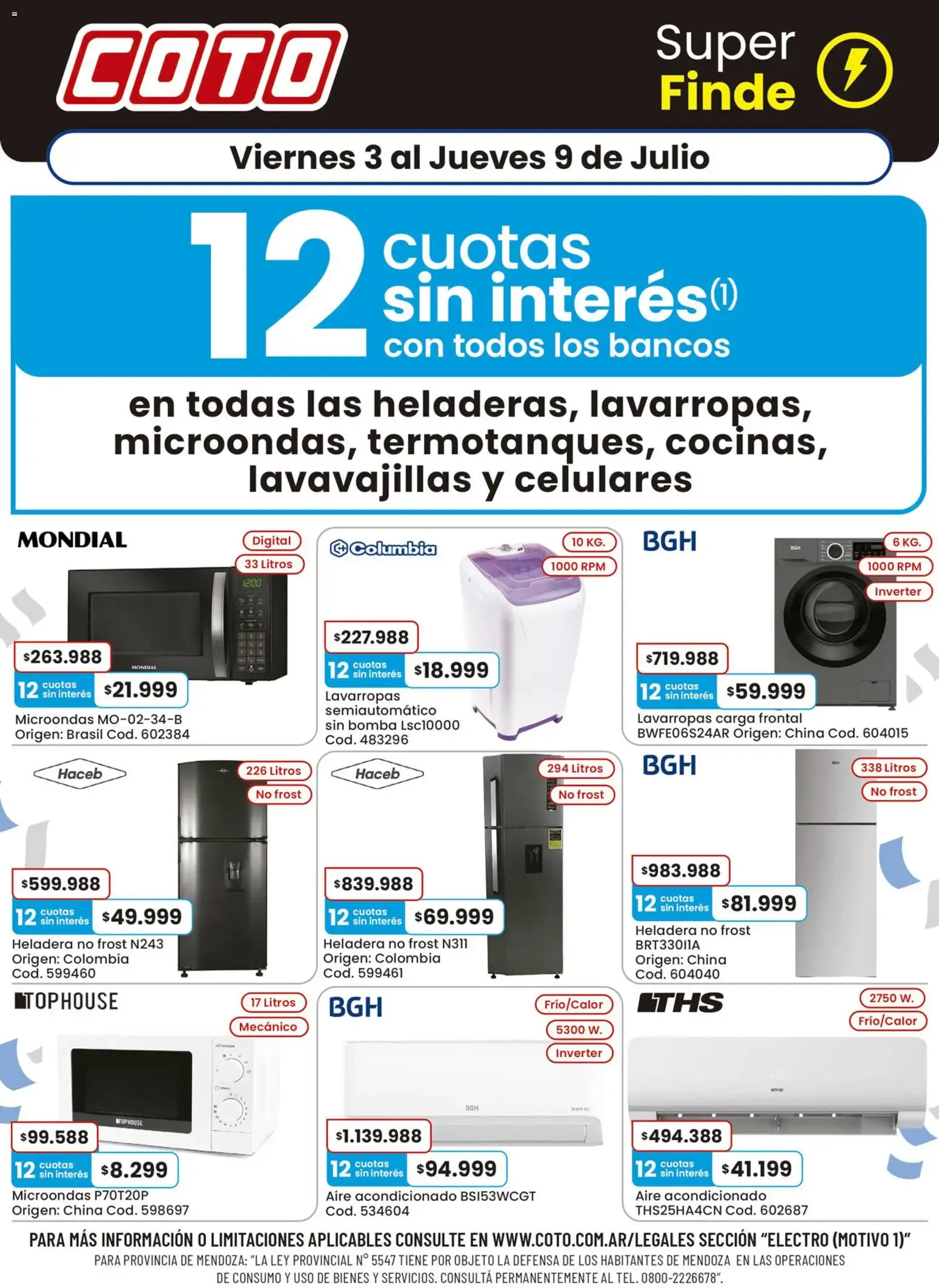 Ofertas de Coto Super Finde 3 de julio al 9 de julio 2026 - Página 1 del catálogo