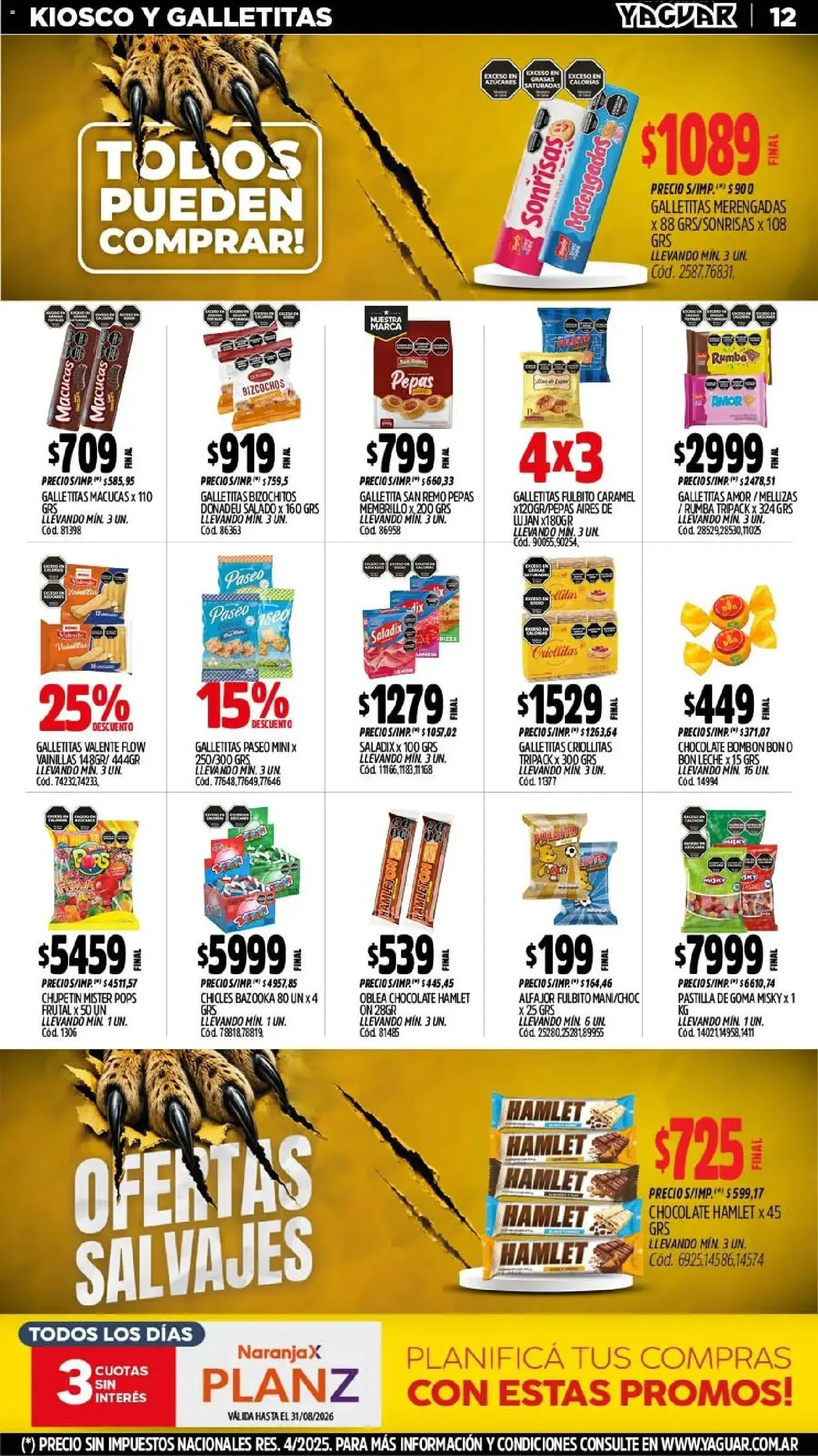 Ofertas de Yaguar - Oferta Semanal Santa Fé del 03/08/2026 - 09/08/2026 3 de agosto al 9 de agosto 2026 - Página 13 del catálogo