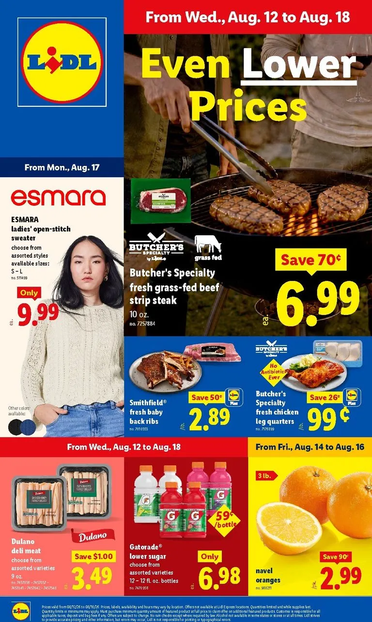 Current Lidl leaflet valid from Wednesday 08/12/2026 to Tuesday 08/18/2026