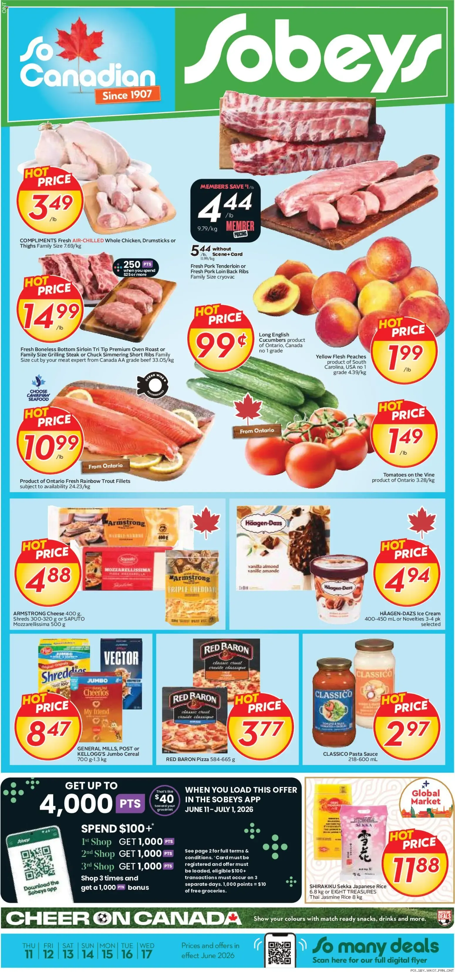 Sobeys weekly flyer / circulaire from Jun 11, 2026 > weekly specials & deals from June 11 to June 17 2026 - flyer page 1