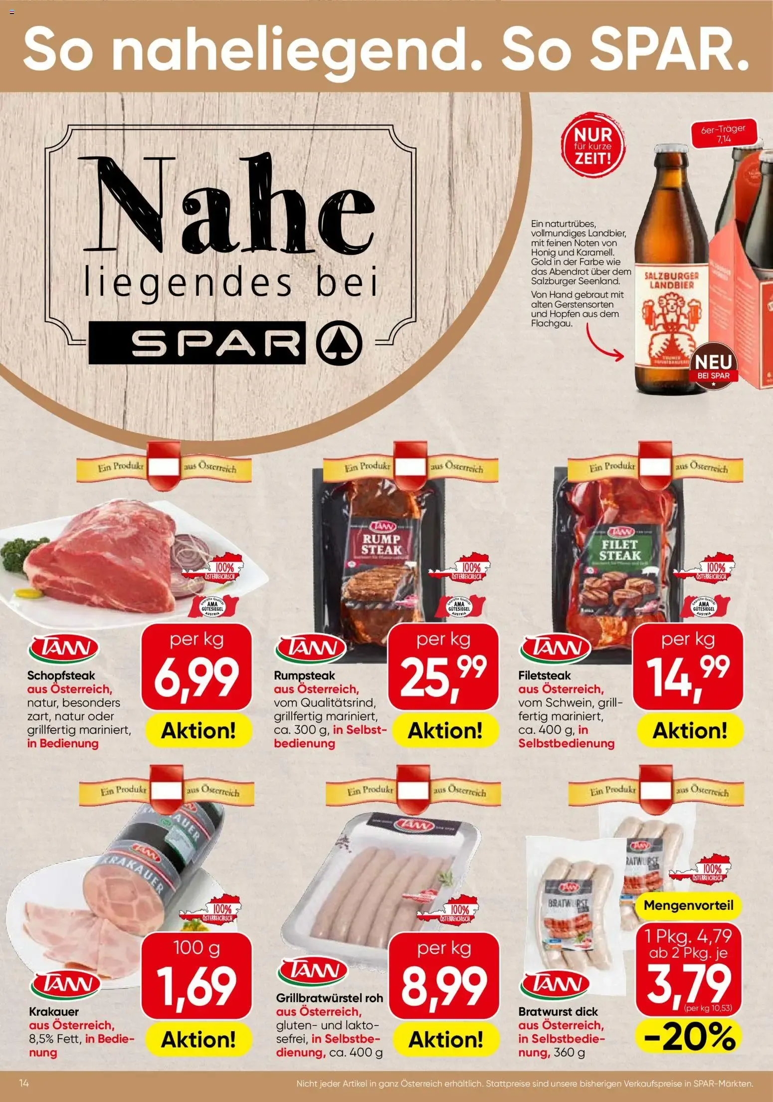 Spar Flugblatt - Salzburg (18.06.2026) - Angebote und Prospekt von 18. Juni bis 30. Juni 2026 - Flugblätt seite 14