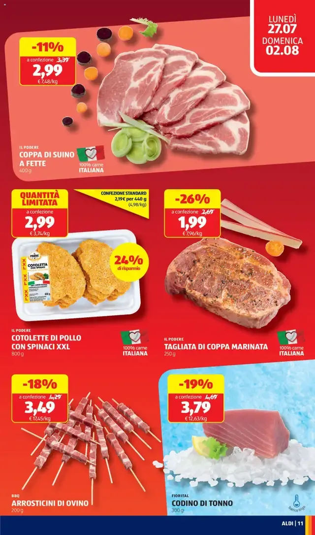 Aldi volantino - scopri il nuovo volantino valido dal 27/07/2026 ⭐️ da 27 luglio a 2 agosto di 2026 - Pagina del volantino 11