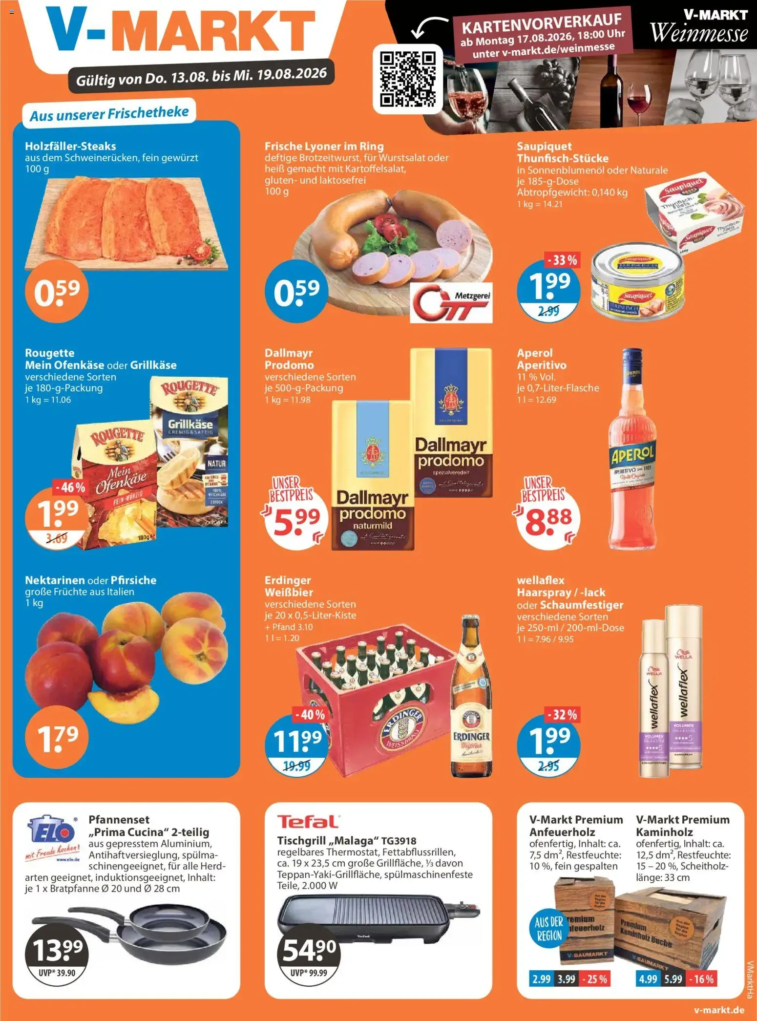 Angebote V-Markt Angebote (ab 13.08.2026) von 13. August bis 19. August 2026 - Prospekt seite 1