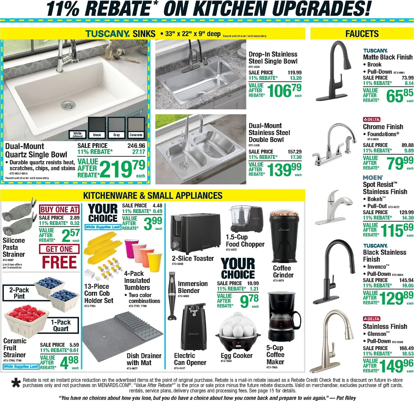 Weekly promotion Current Menards - 11% Rebate Sale leaflet valid from Thursday 09/24/2026 to Sunday 10/04/2026 spanning from September 24 to October 4 2026 - Page 18 for Catalogue 365