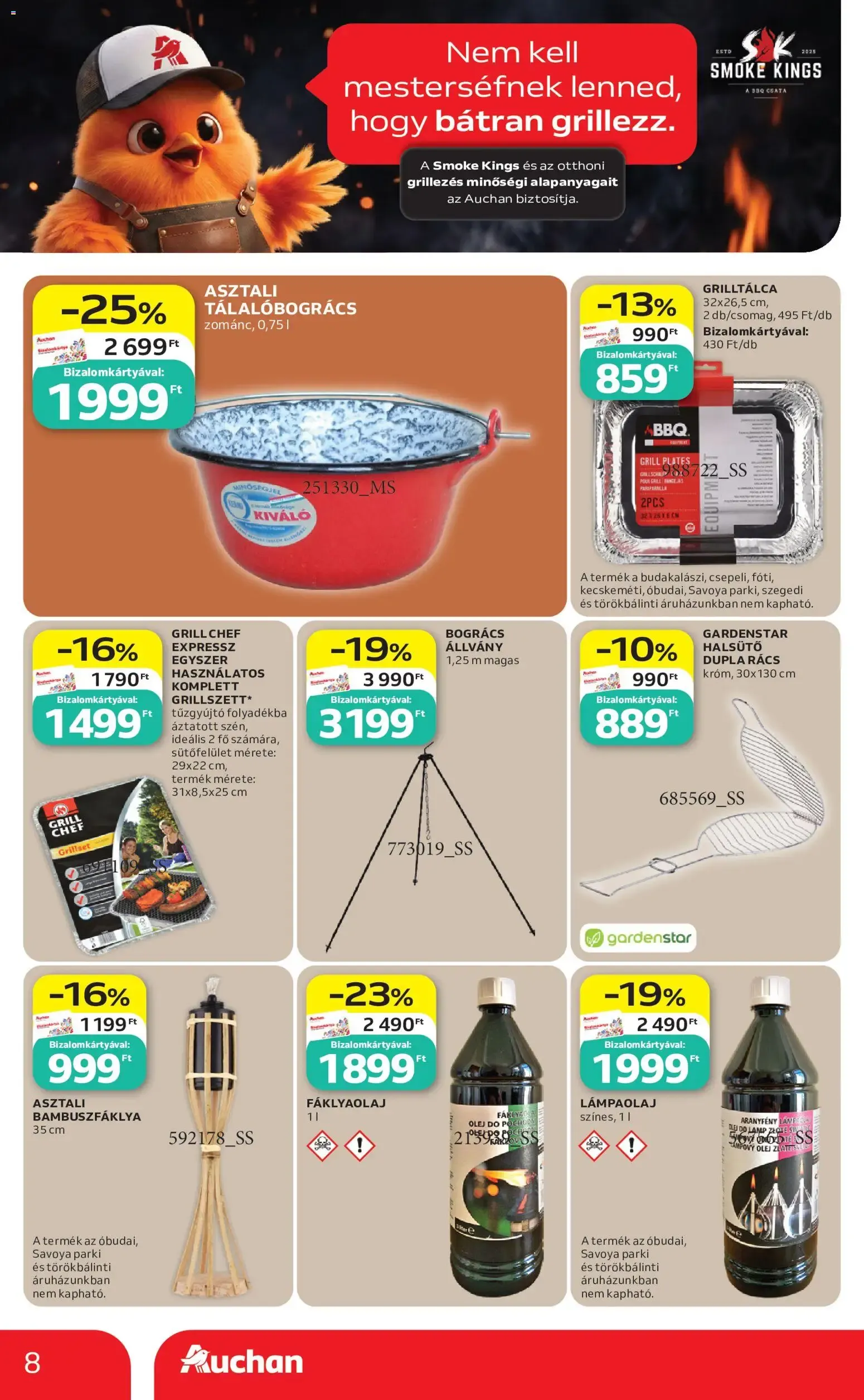 Katalógus Auchan Grill ajánlataink - 2026.07.16. -tól/töl > akció, lapozható szórólap 🛍️ július 16.-tól július 22.-ig 2026. - Oldal 8