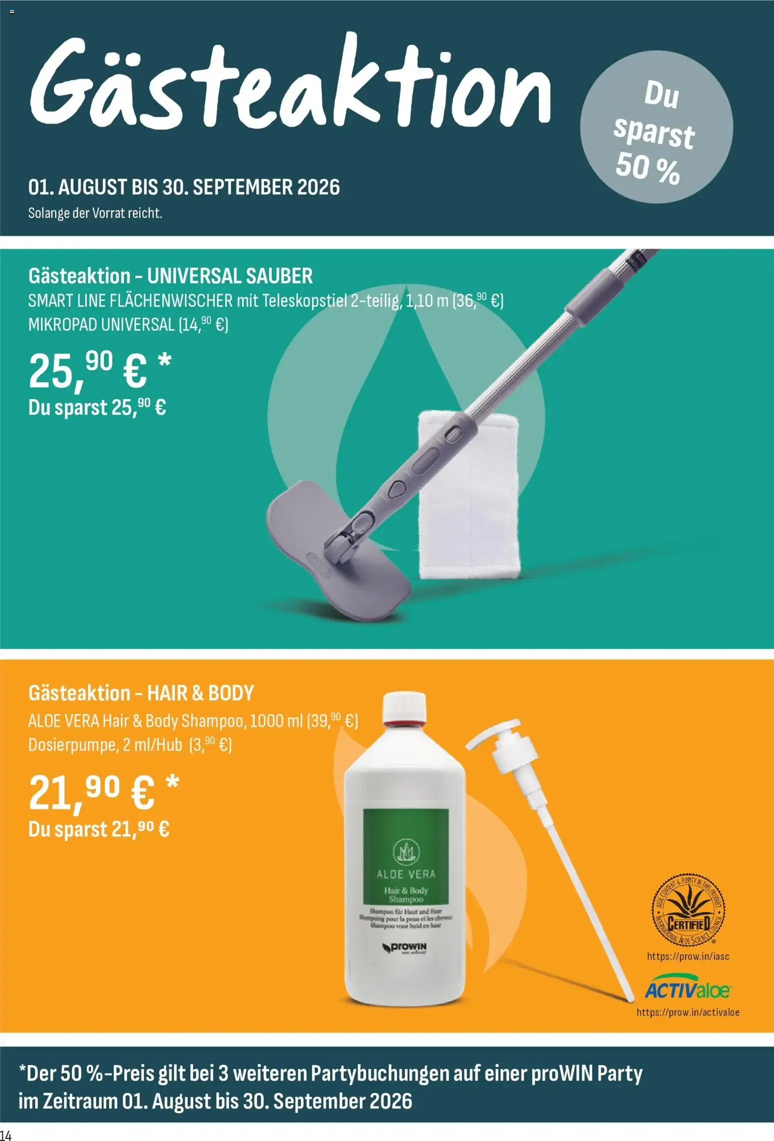 ProWIN Herbst-Shopping August/Septiembre 2026 von 1. August bis 30. September 2026 - Prospekt seite 14