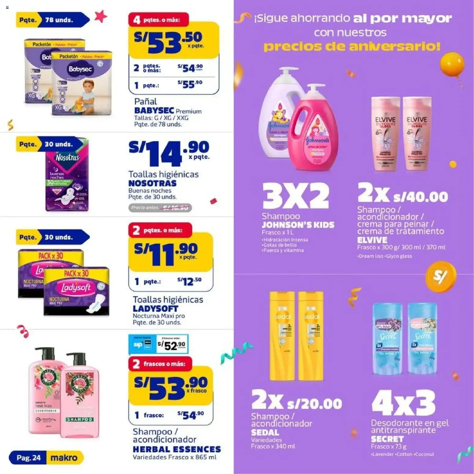 Catalogo de Precios Cumpleañeros Makro 14 de julio al 29 de julio 2026 - Pag 24