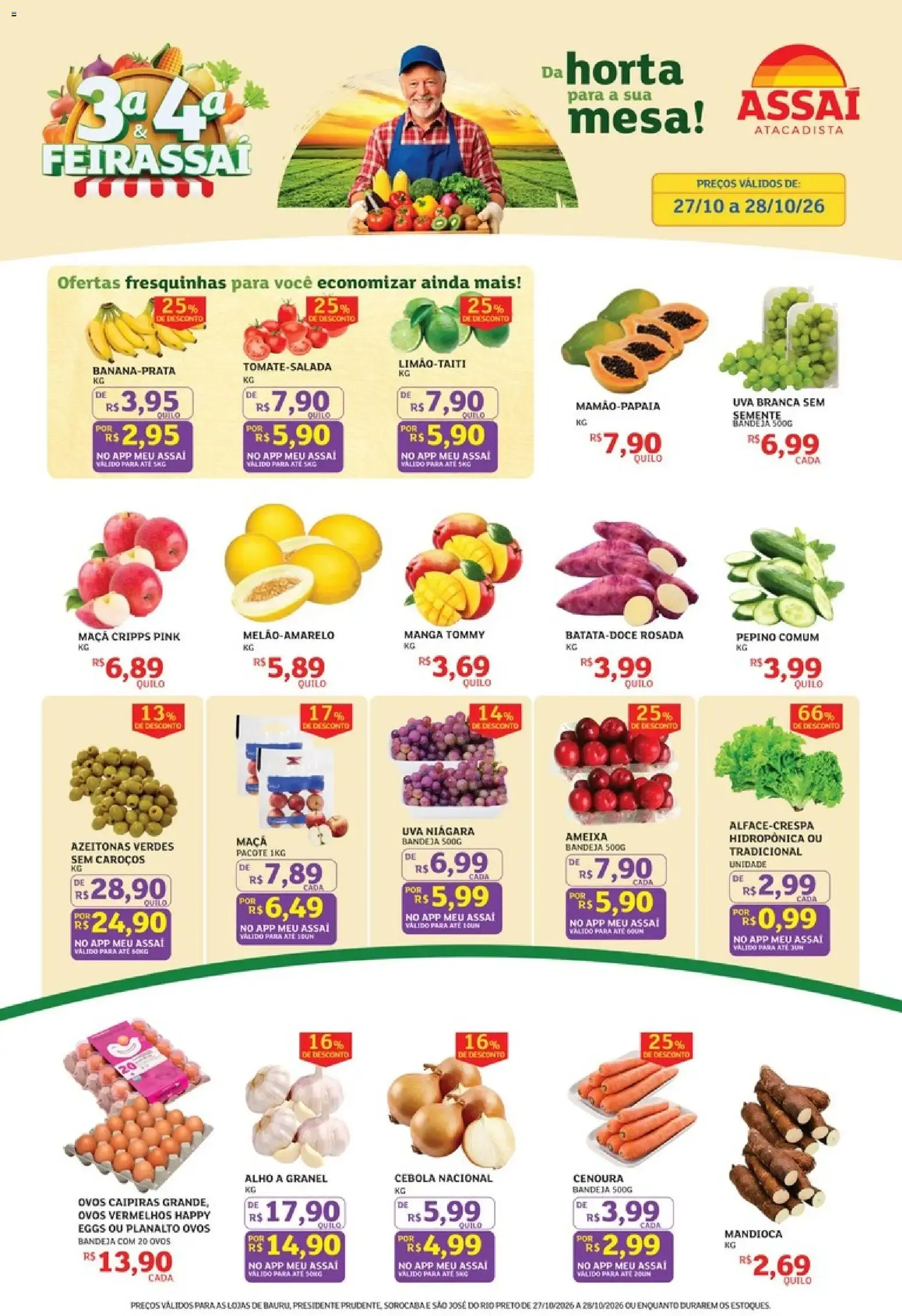 Encarte de Feirassai Assaí Atacadista Ofertas 27 de outubro até 28 de outubro 2026 - Pagina 1