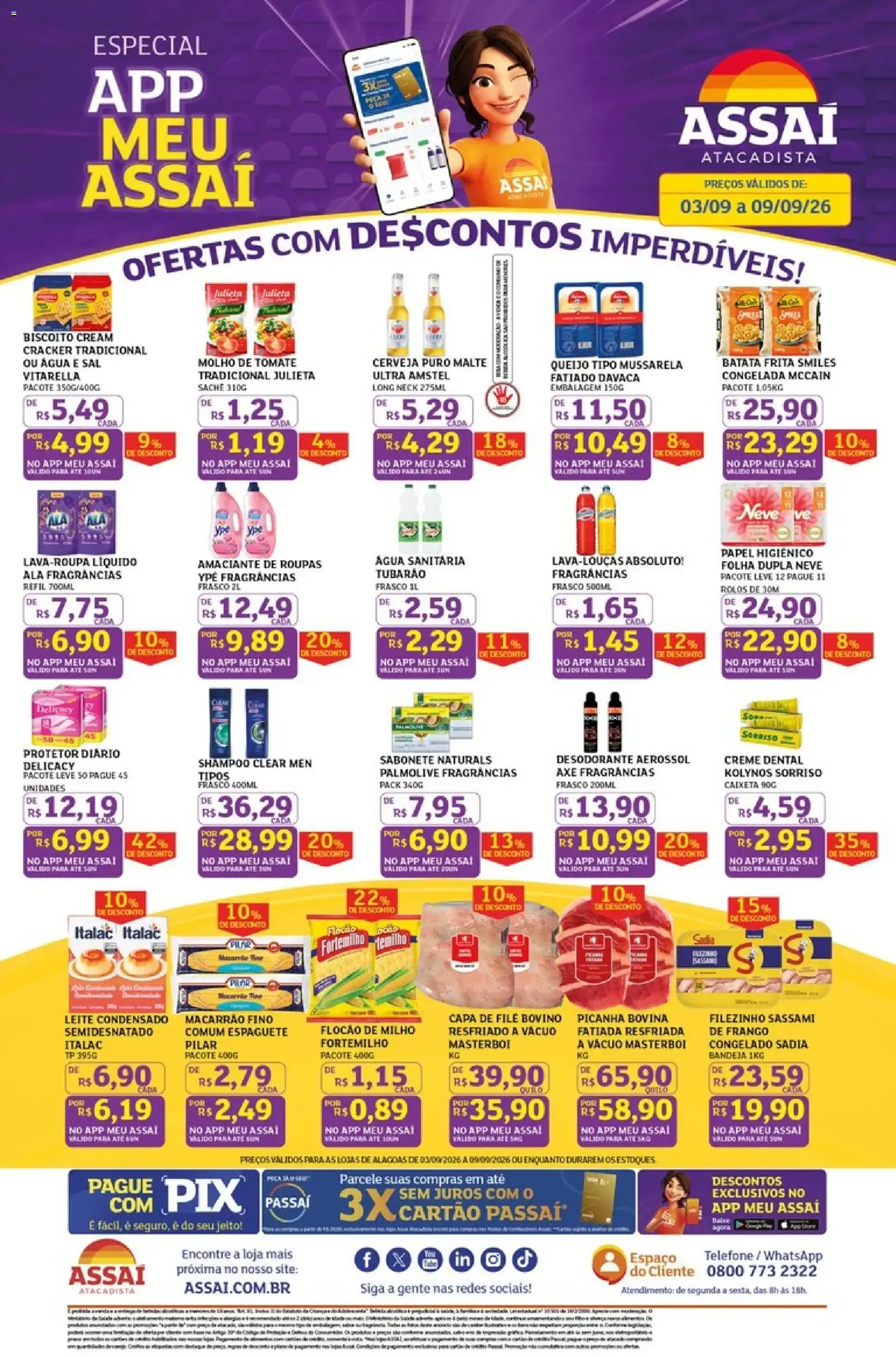 Encarte de Assaí Atacadista: Ofertas Exclusivas APP Meu Assaí 3 de setembro até 9 de setembro 2026 - Pagina 1