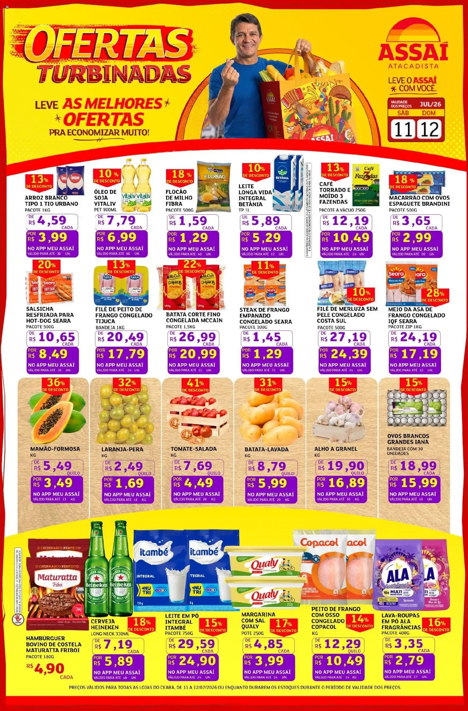 Encarte de Assaí Atacadista ofertas - CE de 11/07/2026 | Promoções Online 11 de julho até 12 de julho 2026 - Pagina 1
