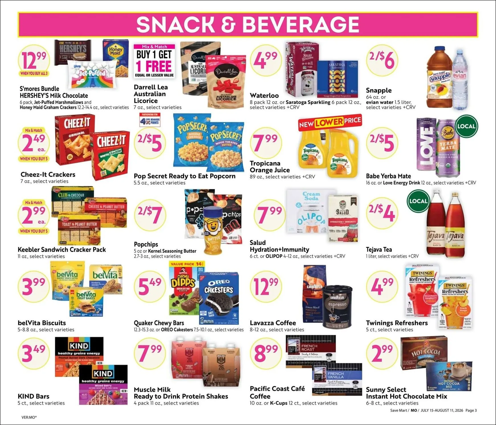 Weekly ad Current Save Mart - Steals & Deals leaflet valid from Wednesday 07/15/2026 to Tuesday 08/11/2026 from July 15 to August 11 2026 - Page 3