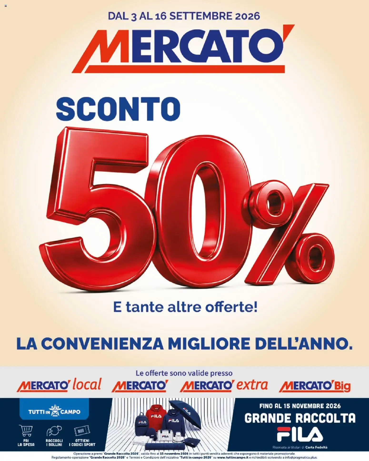 Mercatò volantino dal 03/09/2026 - online Offerte da 3 settembre a 16 settembre di 2026 - Pagina del volantino 1