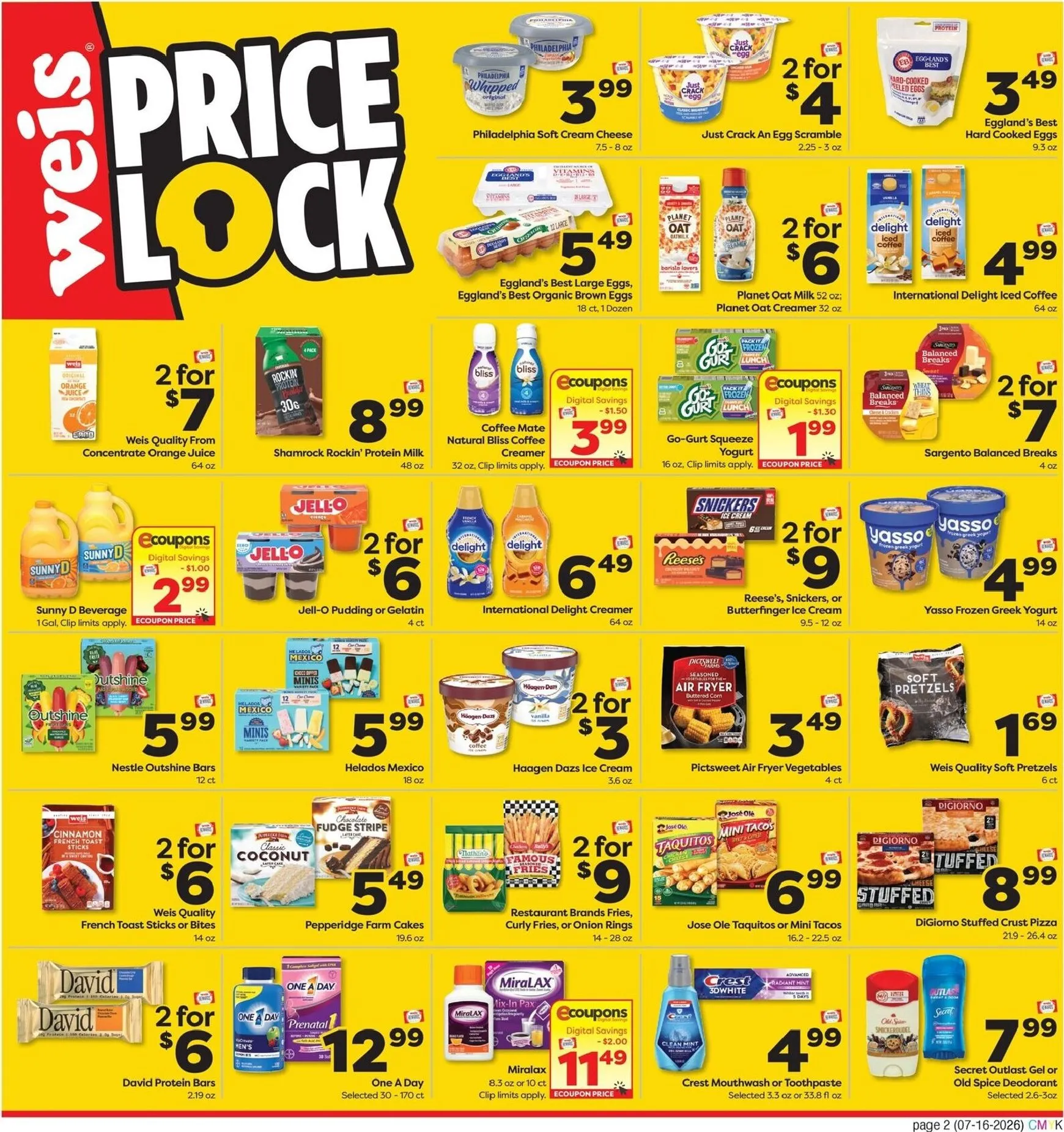 Weekly ad Current Weis Markets - Extended Savings leaflet valid from Thursday 07/16/2026 to Wednesday 08/12/2026 from July 16 to August 12 2026 - Page 2
