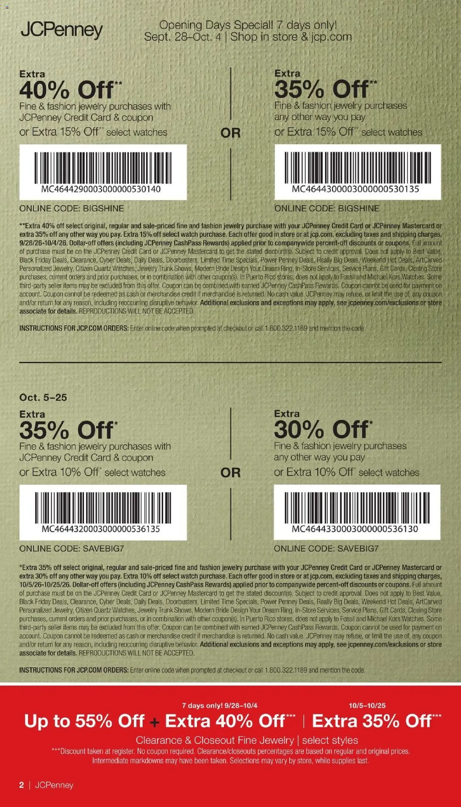 Weekly ad JCPenney Our Biggest Jewelry Sale of the season from September 28 to October 25 2026 - Page 32