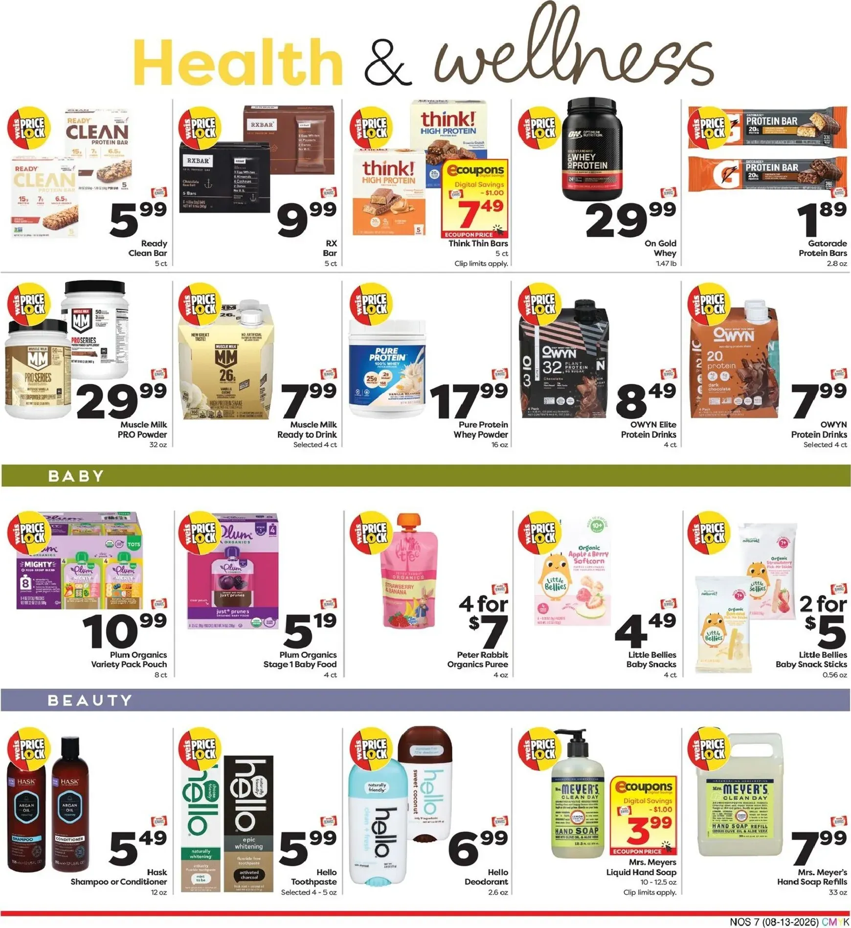 Weekly ad Current Weis Markets - Natural & Organic leaflet valid from Thursday 08/13/2026 to Wednesday 09/09/2026 from August 13 to September 9 2026 - Page 7