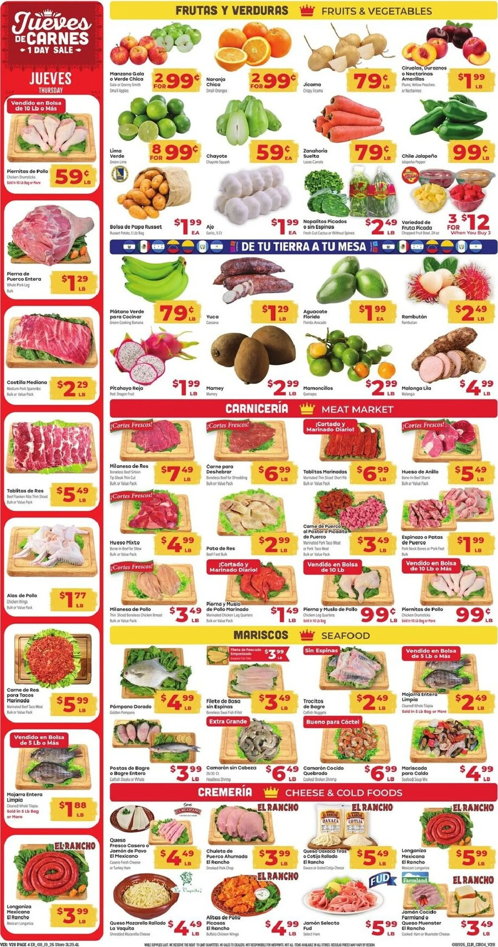 Weekly promotion El Rancho - Los Favoritos del Verano spanning from August 19 to August 25 2026 - Page 4 for Catalogue 365