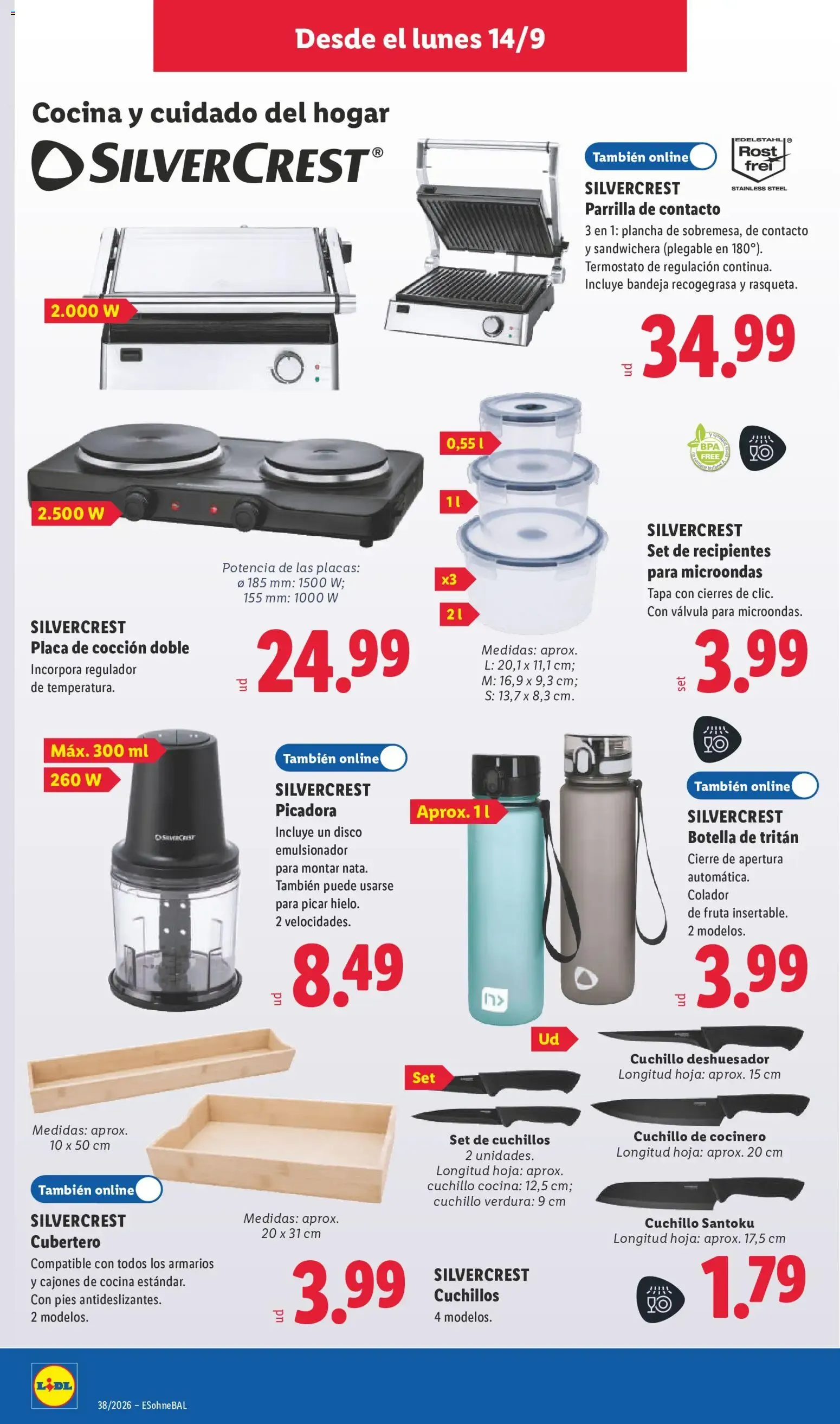 Catálogo de Lidl folleto de bazar del 14/09/2026 | Ofertas 14 de septiembre al 20 de septiembre 2026 - Página 8