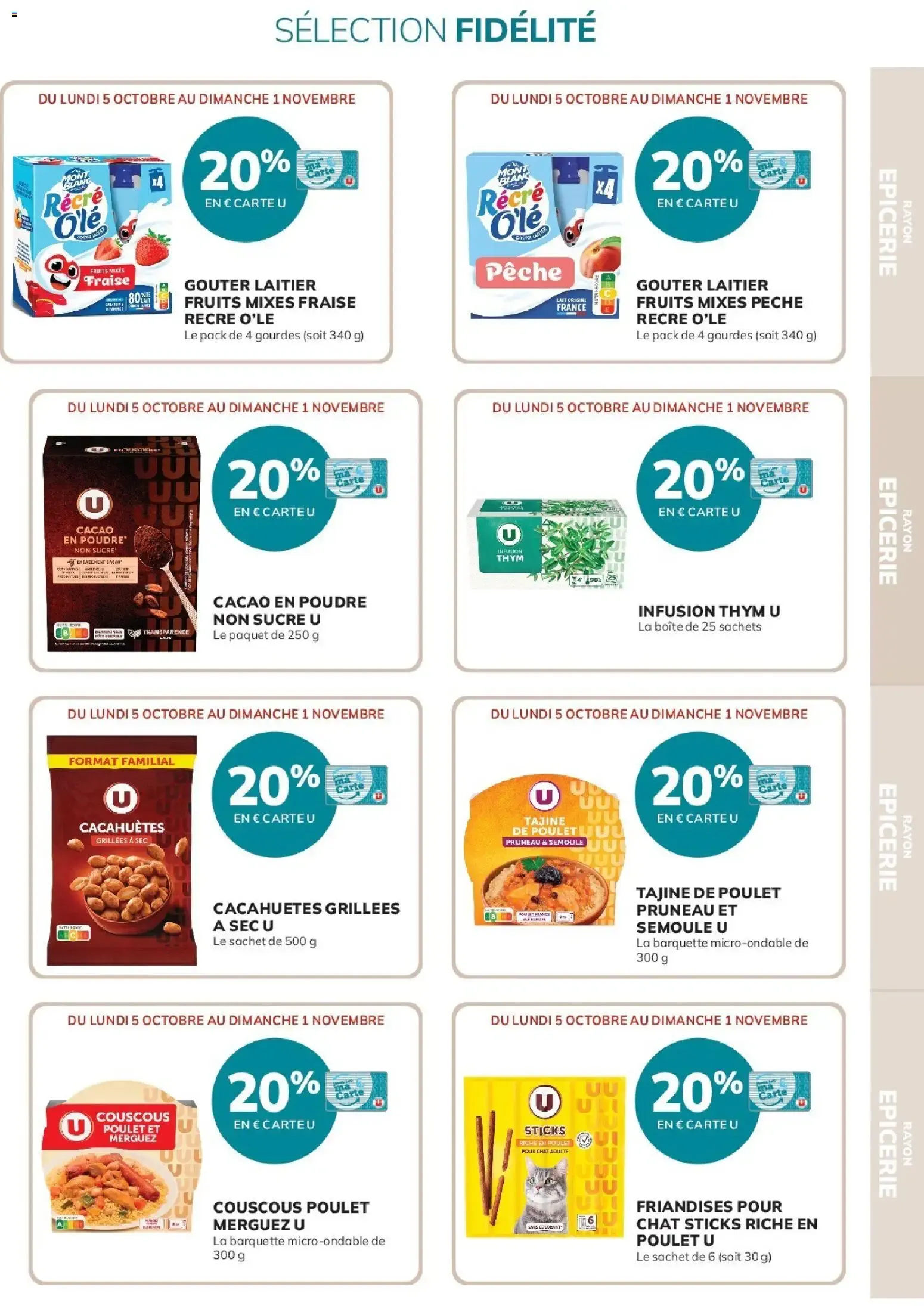 20% reversés sur votre Carte U du 5 octobre au 1 novembre 2026 - Catalogue page 9