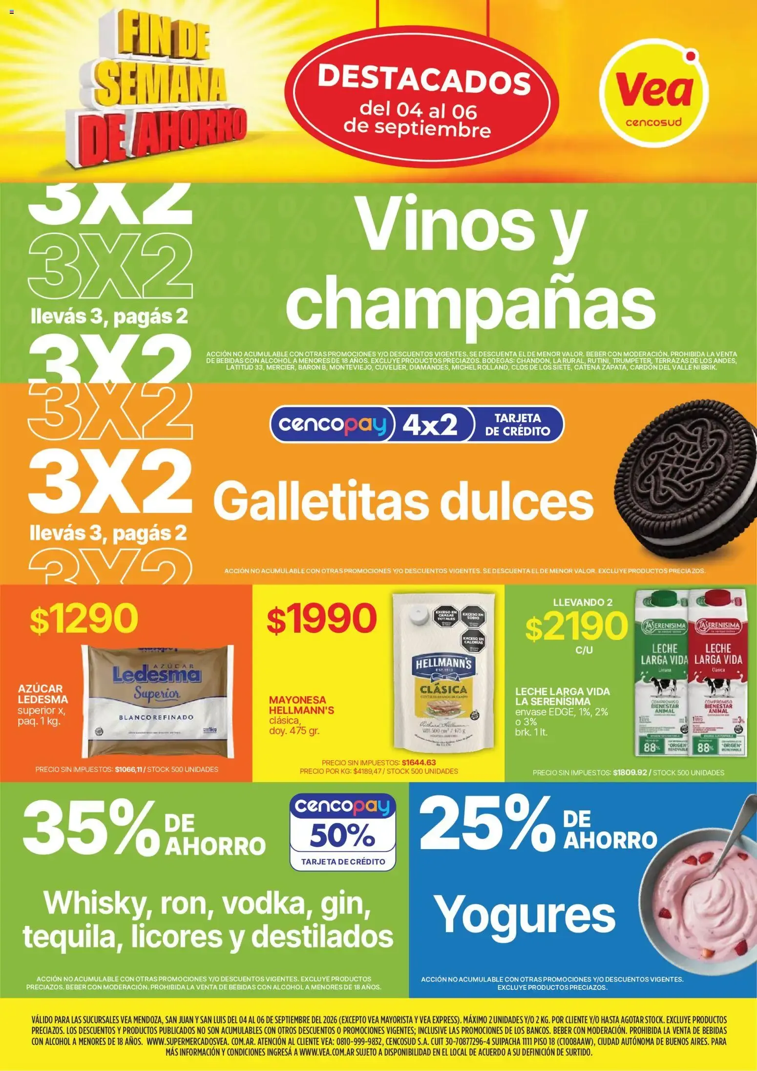 Ofertas de Vea - Fin de semana Destacados del 04/09/2026 - 06/09/2026 4 de septiembre al 6 de septiembre 2026 - Página 1 del catálogo