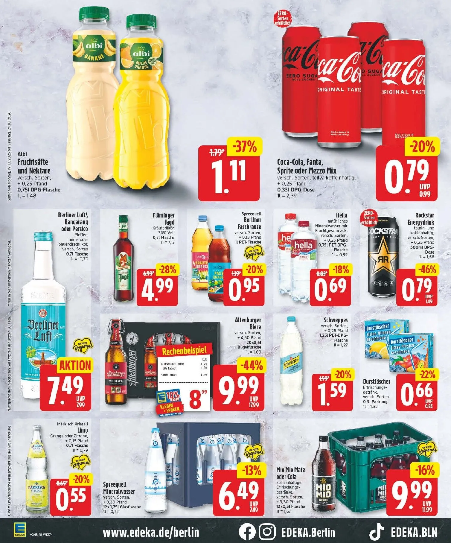Edeka Prospekt nächste Woche – von Montag 19.10.2026 bis Samstag 24.10.2026 von 19. Oktober bis 24. Oktober 2026 - Prospekt seite 20