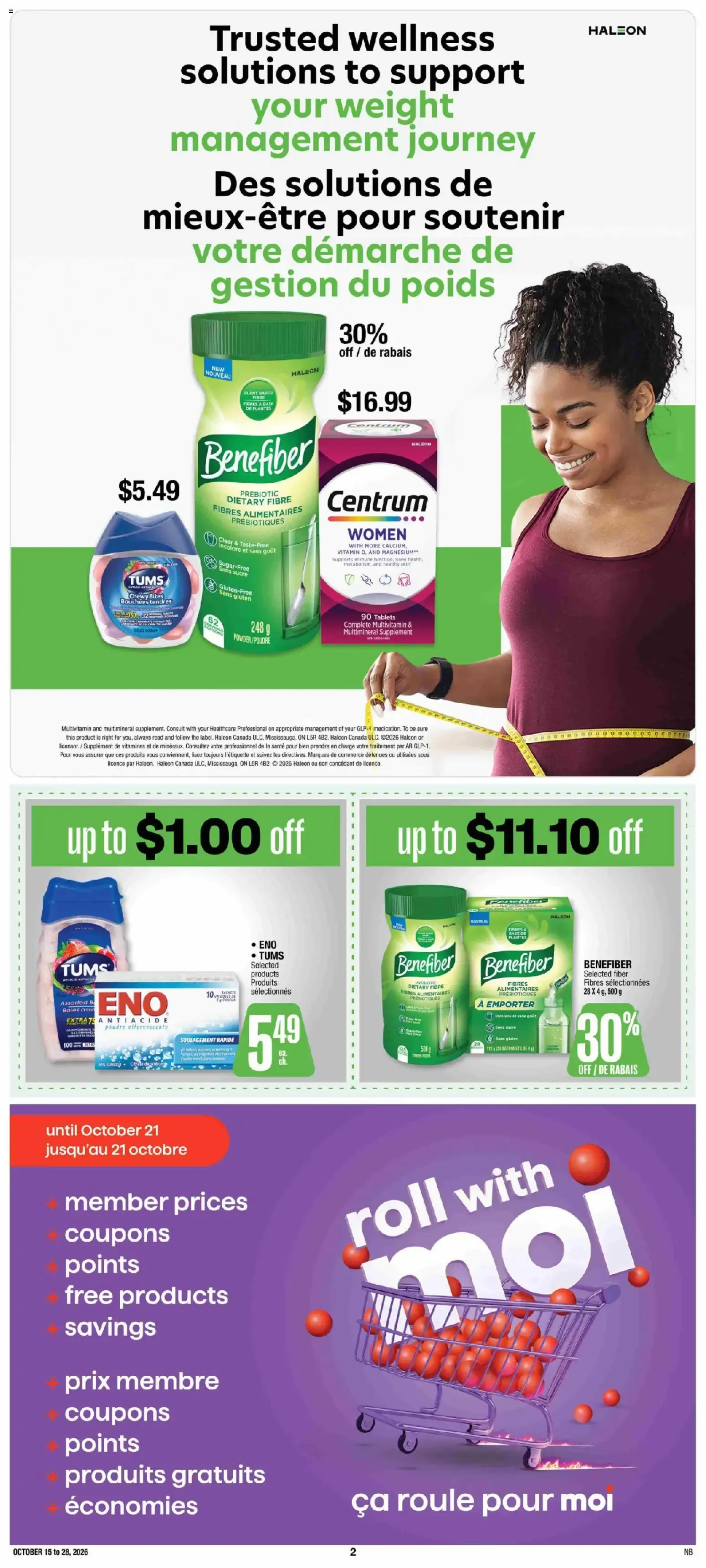 Jean Coutu flyer - Haleon Insert from Oct 15, 2026 > weekly specials & deals from October 15 to October 28 2026 - flyer page 2