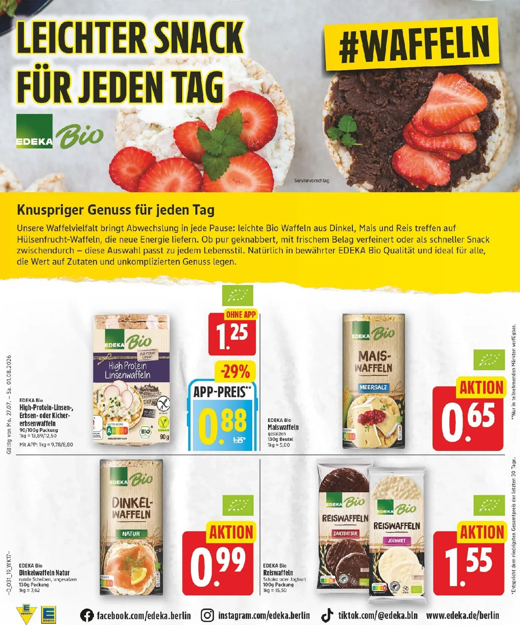 Edeka Prospekt – von Montag 27.07.2026 bis Samstag 01.08.2026 von 27. Juli bis 1. August 2026 - Prospekt seite 19