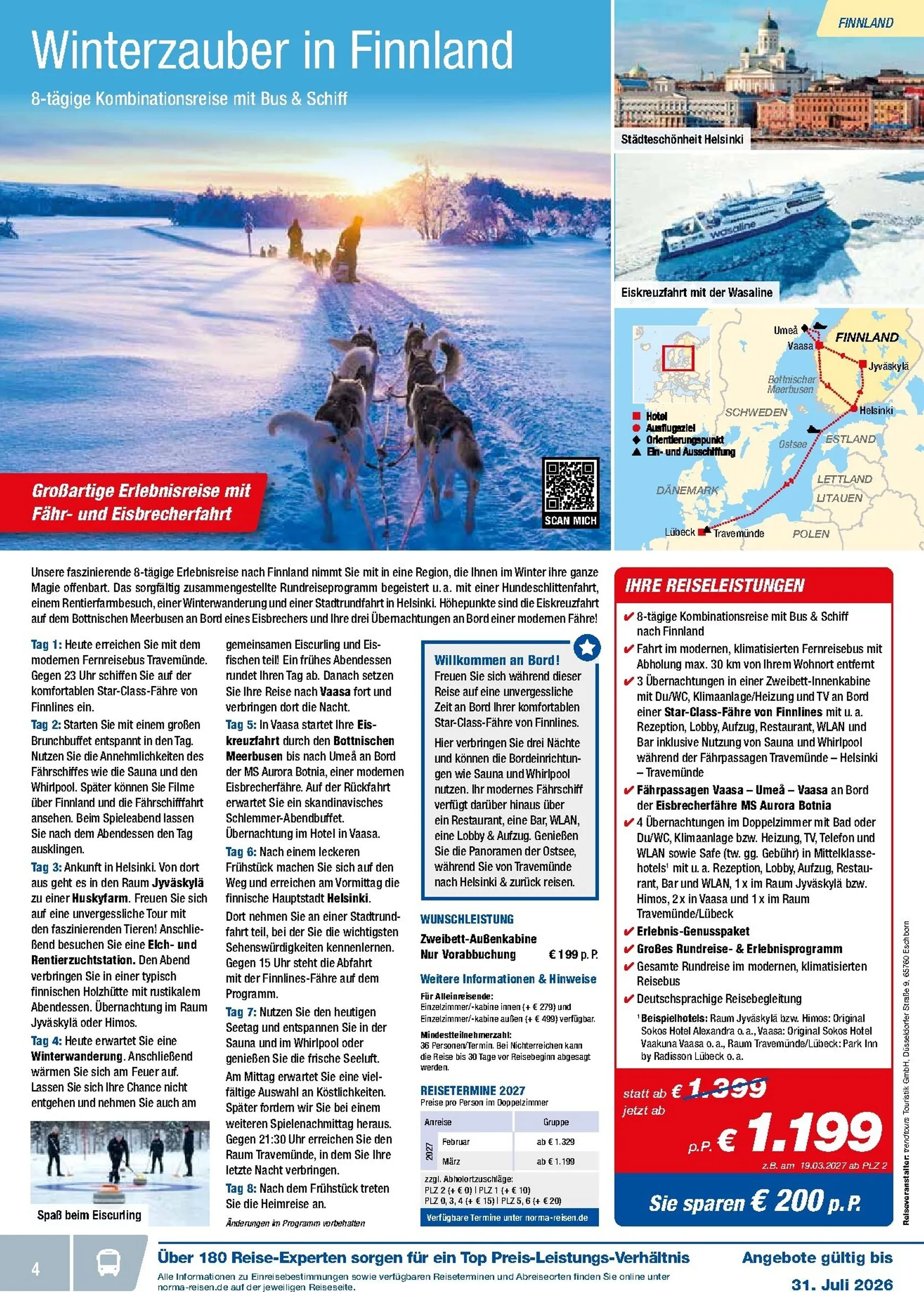 Norma - Reisen Prospekt – von Mittwoch 01.07.2026 bis Freitag 31.07.2026 von 1. Juli bis 31. Juli 2026 - Prospekt seite 4